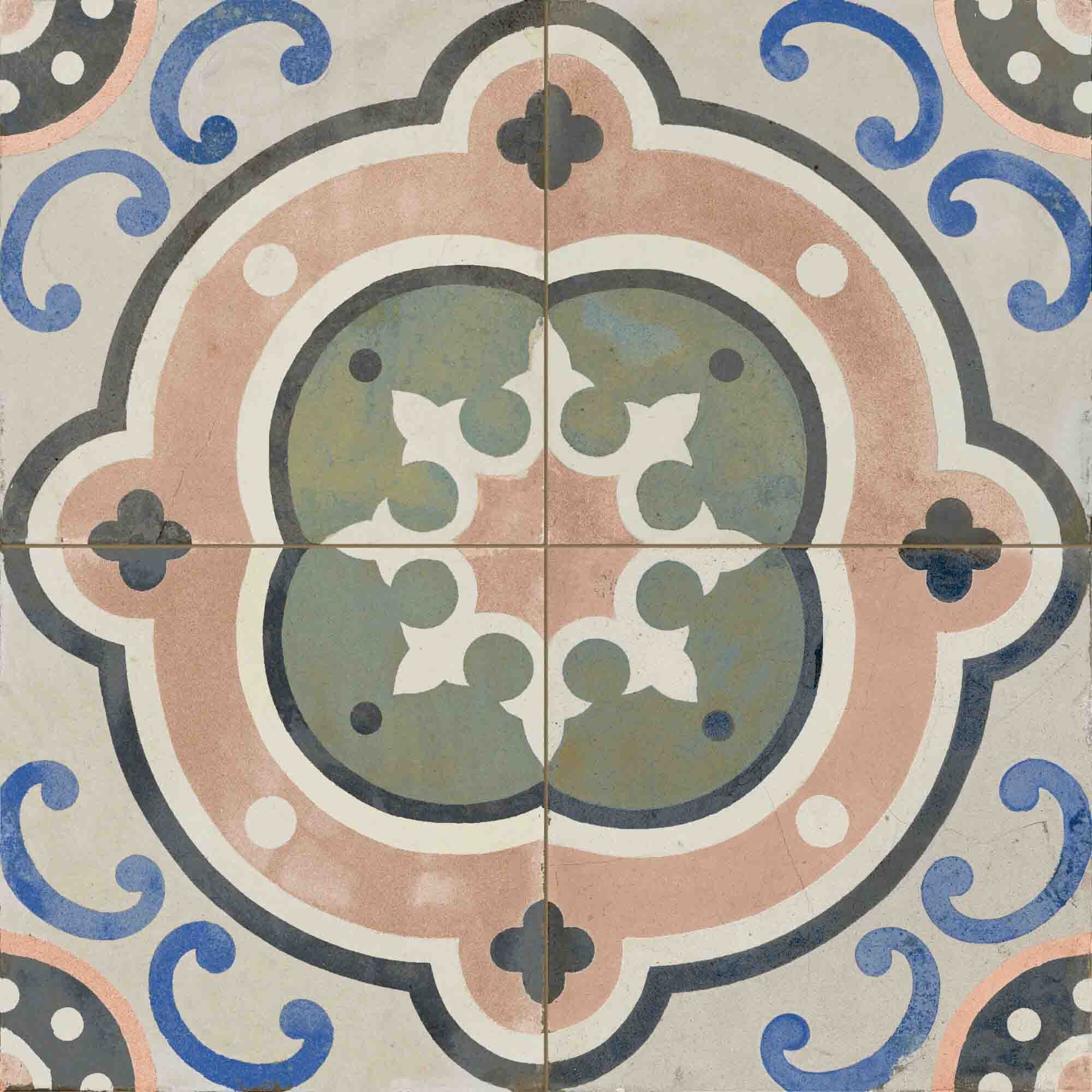 fs barna raval cement effect encaustic pattern ceramic tile 45x45cm