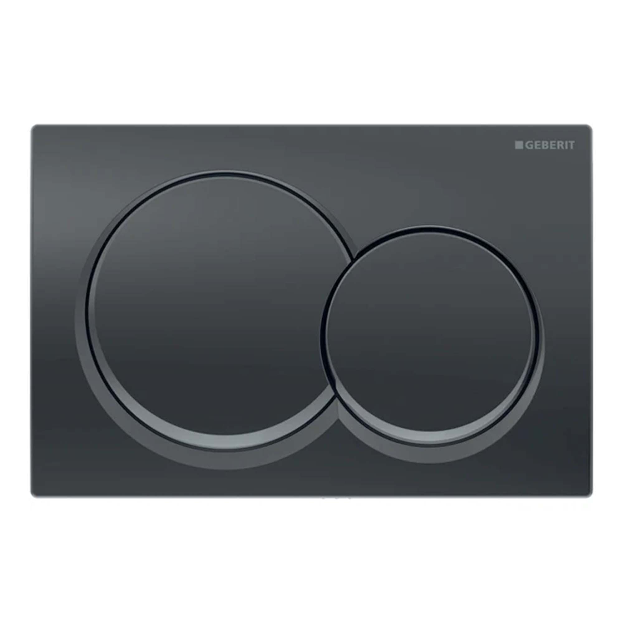 geberit alpha01 round dual flush plate black chrome