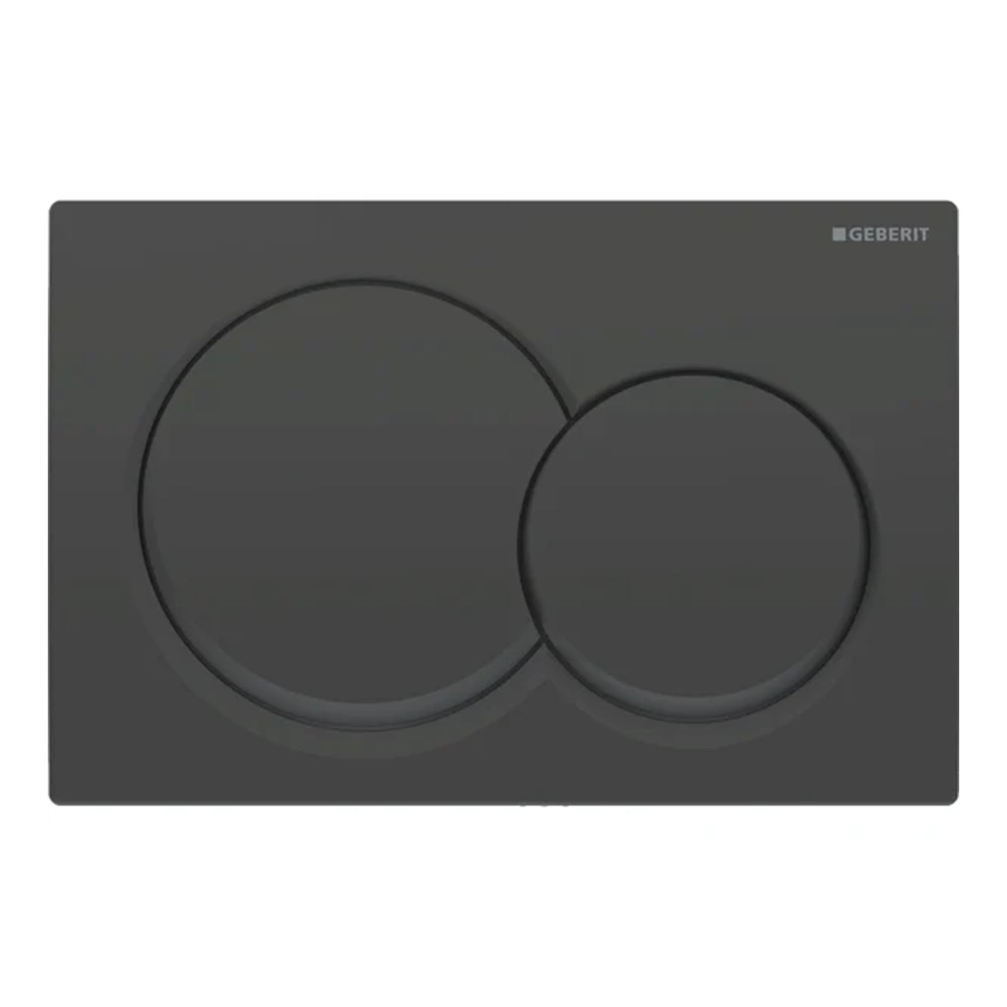 geberit alpha01 round dual flush plate matt black