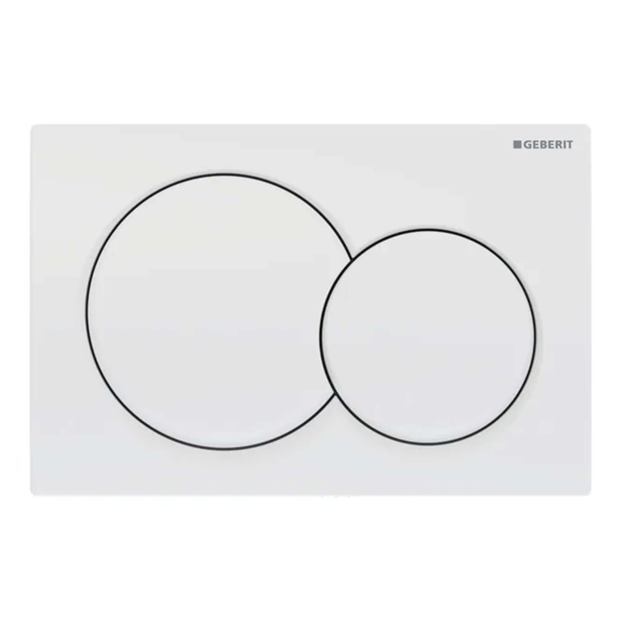 geberit alpha01 round dual flush plate white alpine