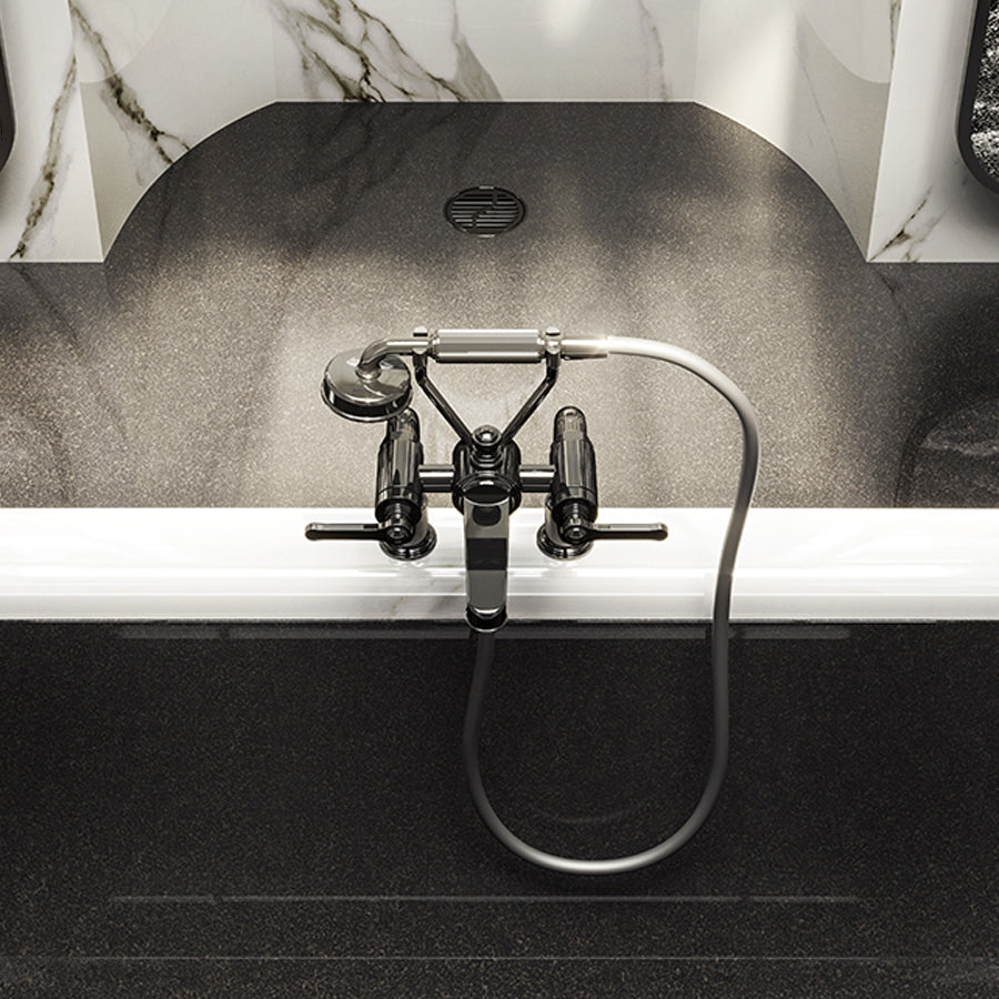 Gessi Venti20 Deck Mounted 2-Hole Bath-Shower Mixer, supplied by Deluxe Bathrooms.