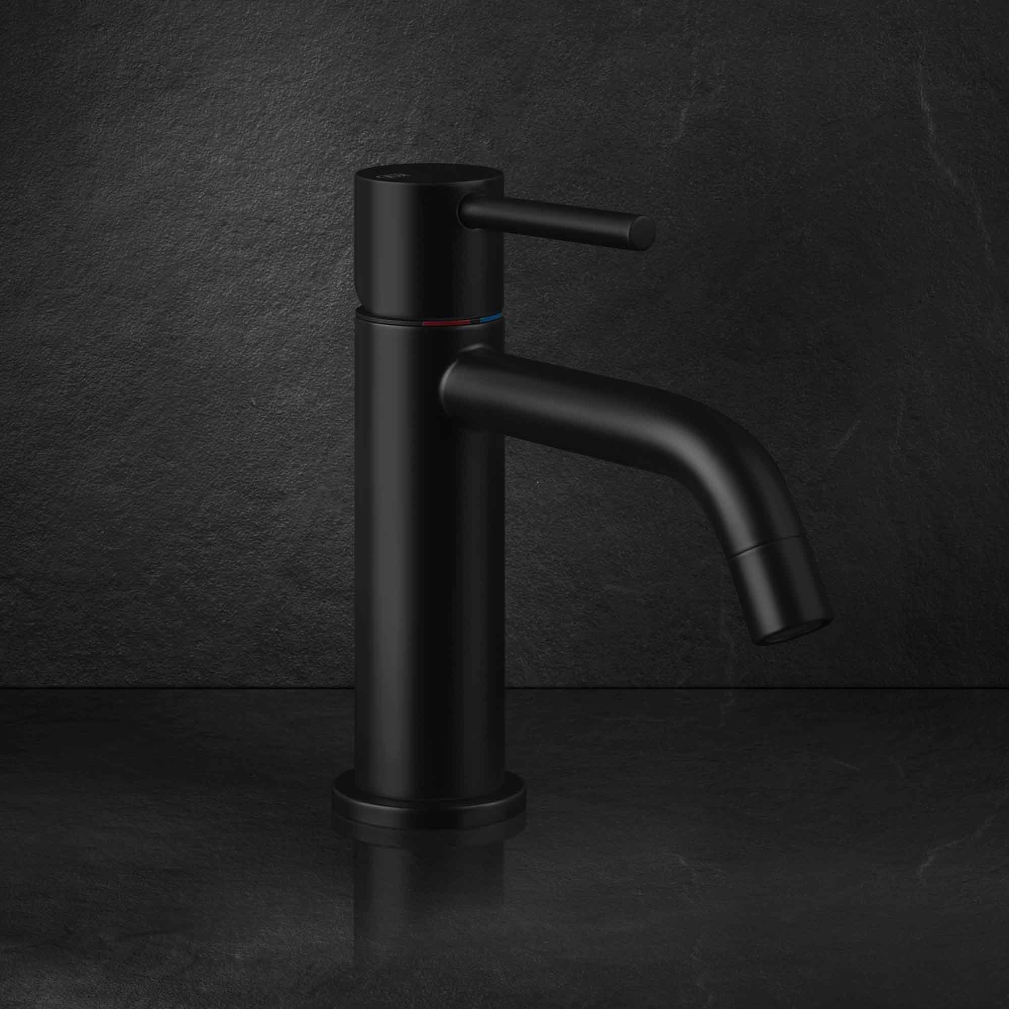 gessi via tortona basin mixer tap finox matt black