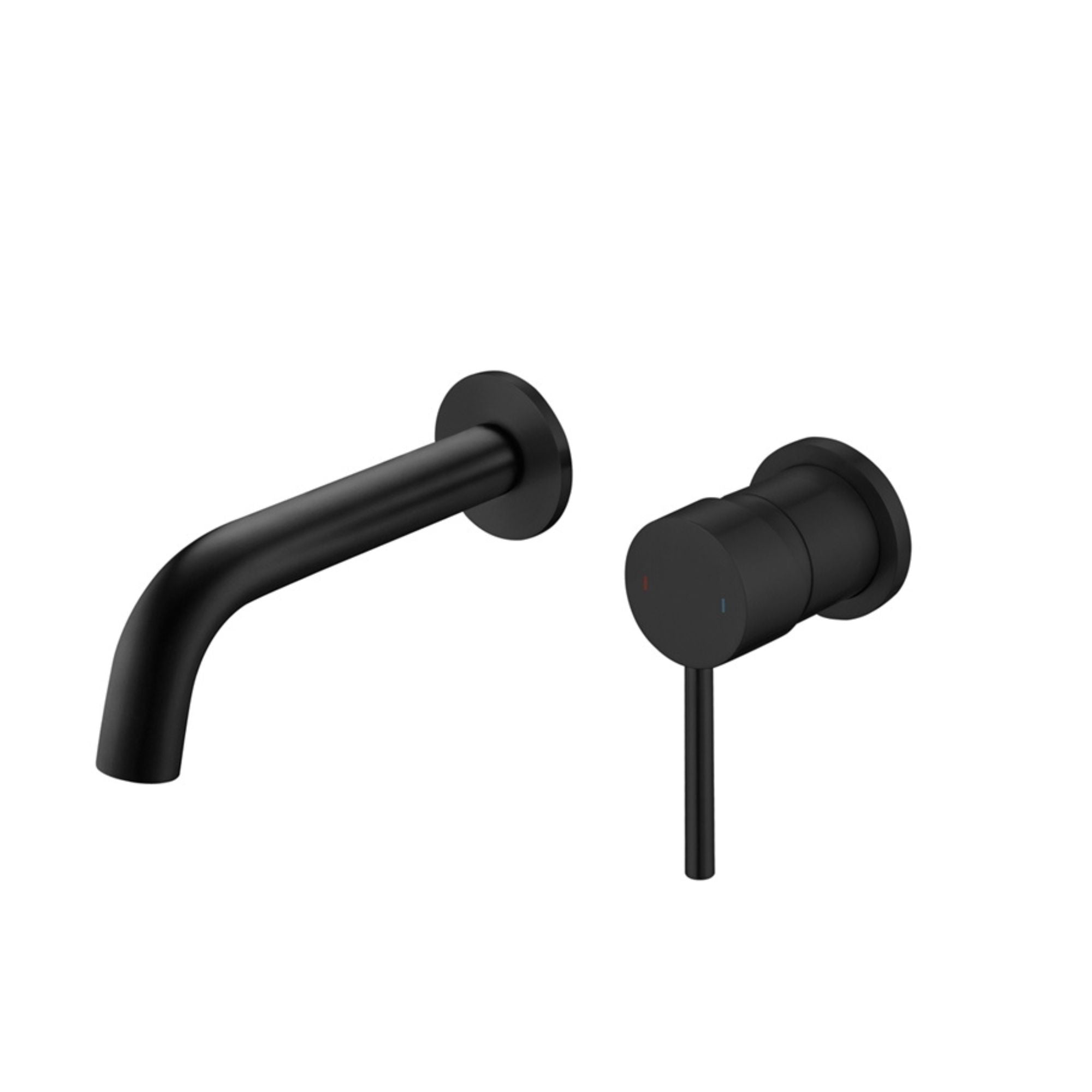 Granlusso portofino matt black faucet and handle set on a white background deluxe bathrooms