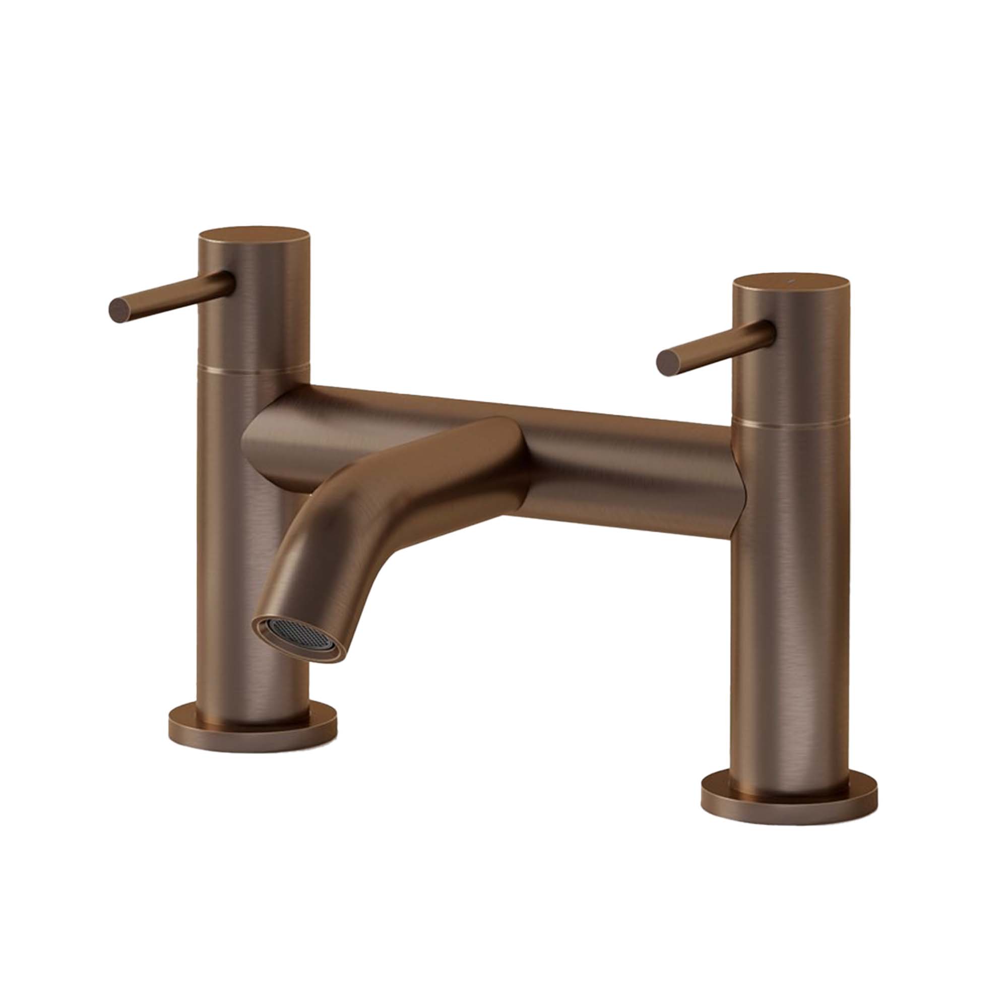 granlusso portofino deck mounted bath filler brushed bronze