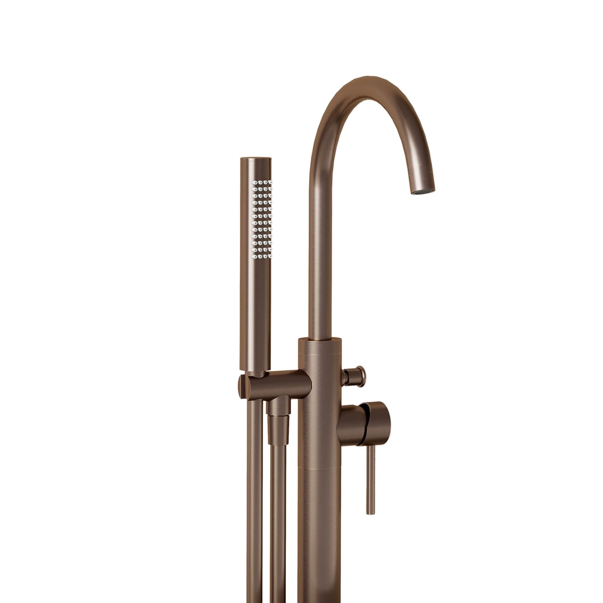 granlusso portofino floorstanding bath shower mixer brushed bronze