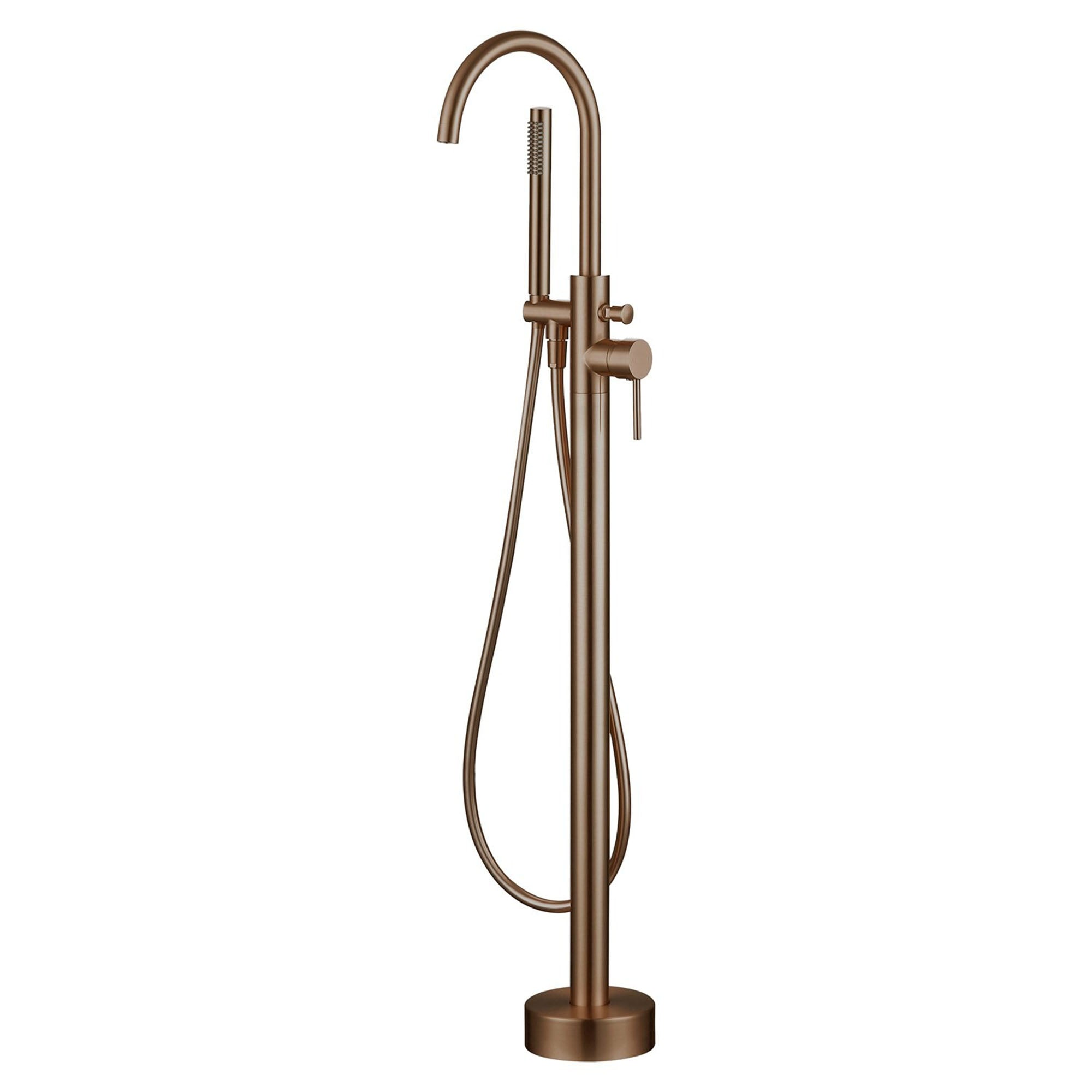 granlusso portofino floorstanding bath shower mixer brushed bronze