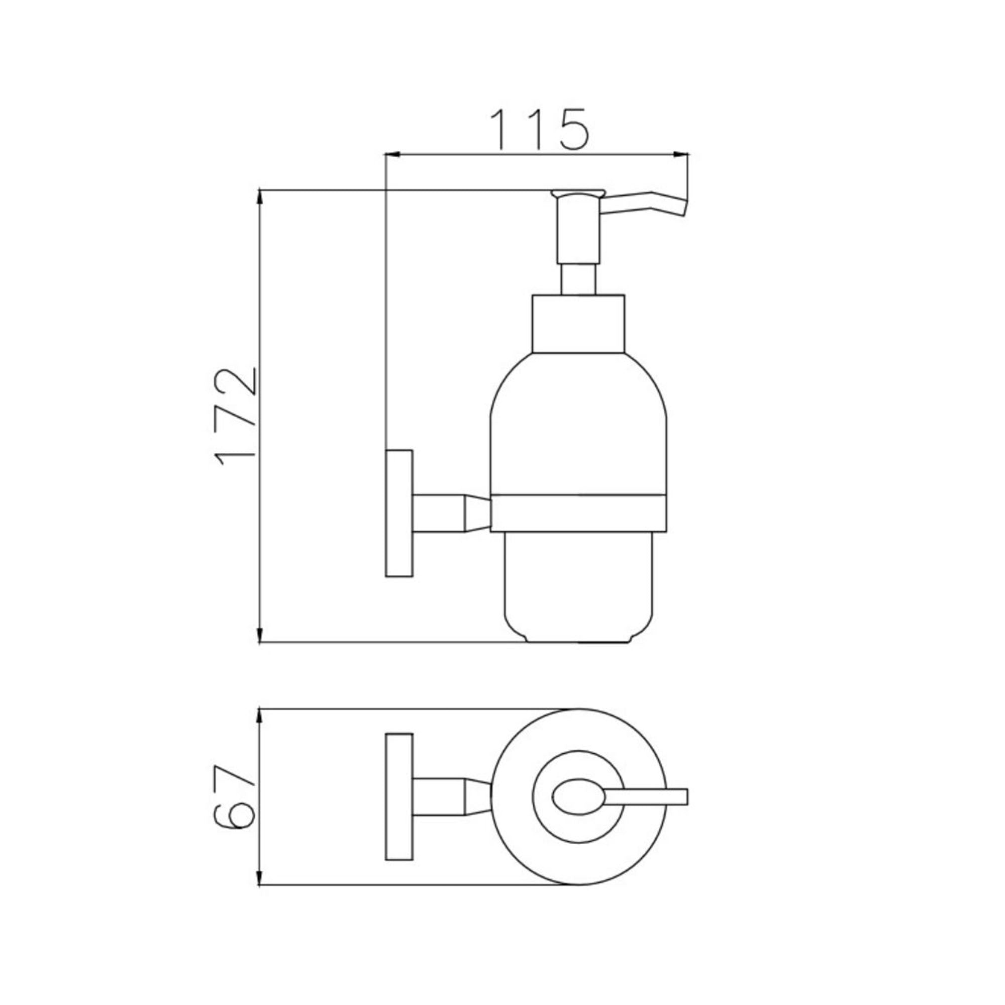 granlusso portofino knurled soap dispenser dimensions