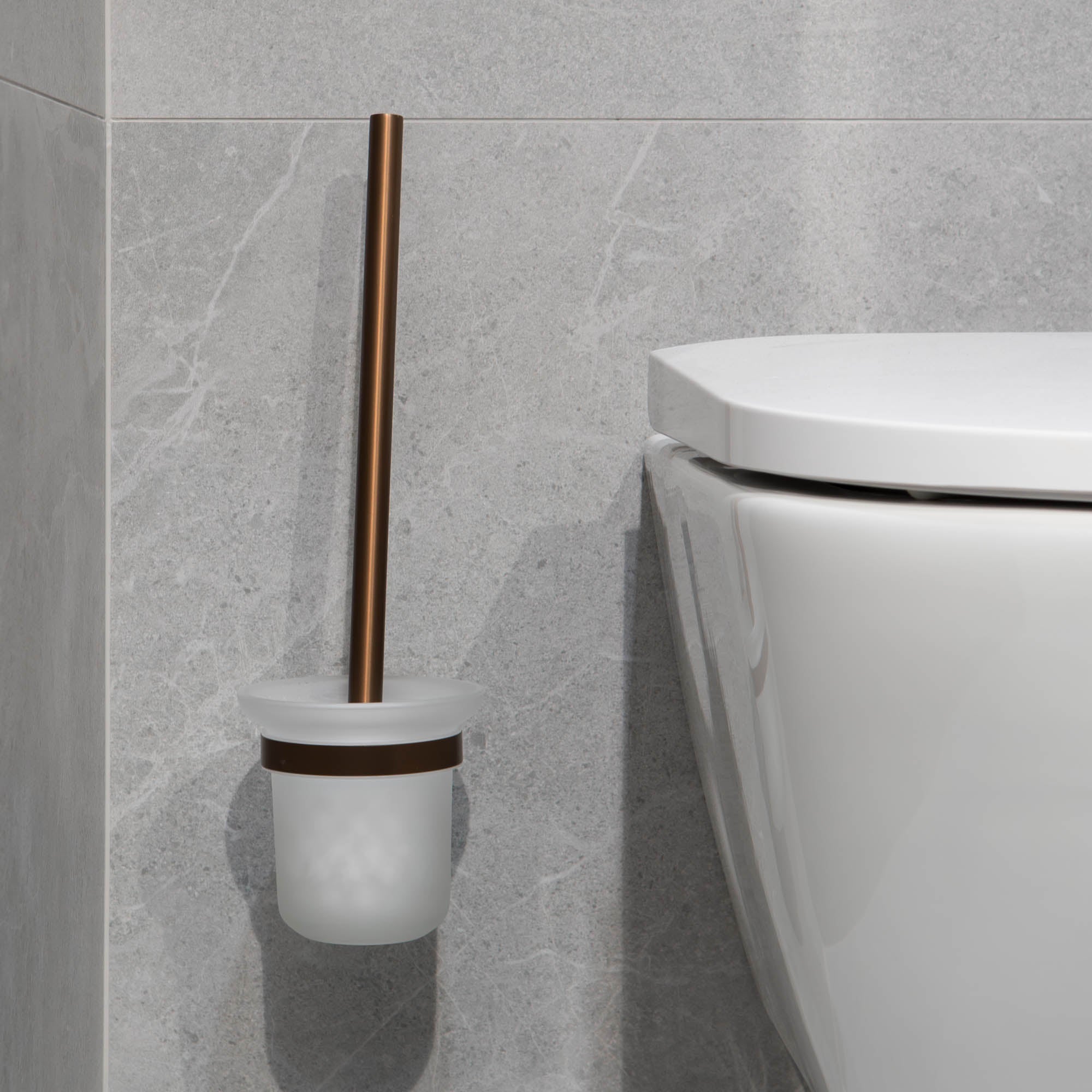 Granlusso Portofino Knurled Toilet Brush Holder