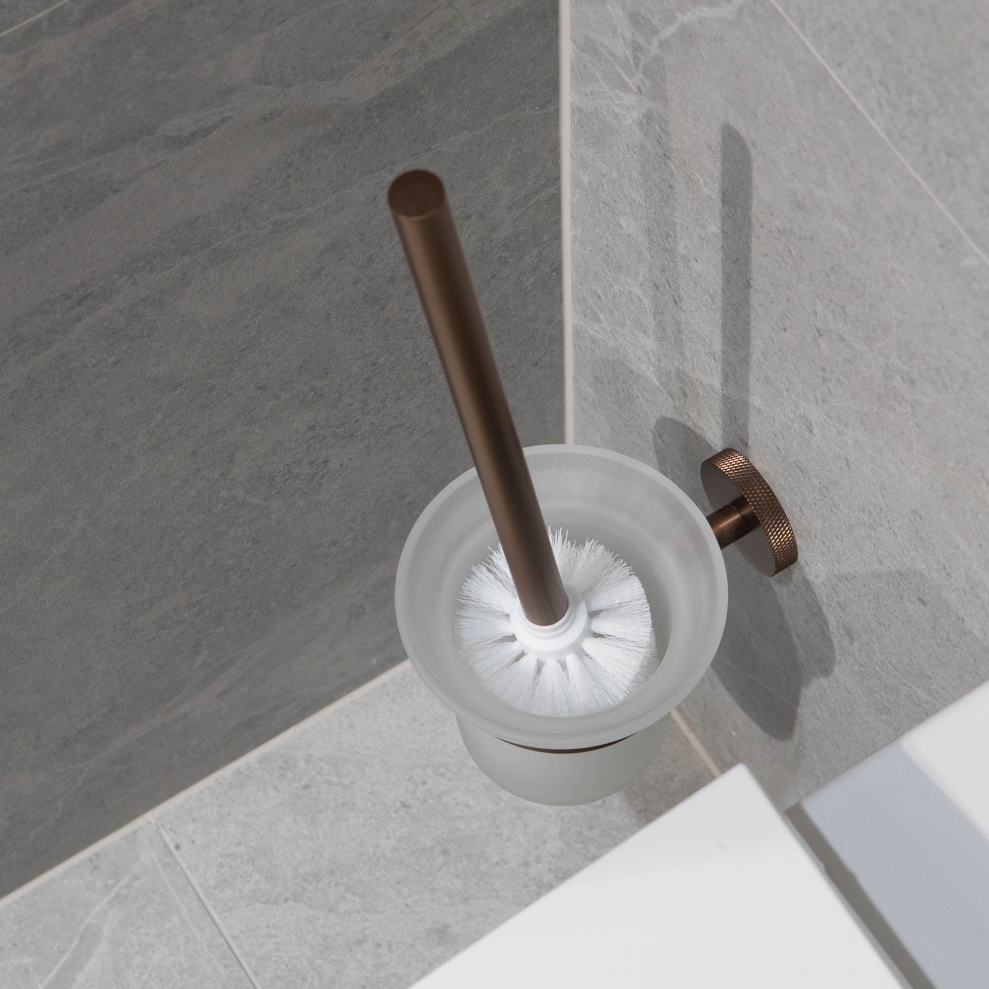 Granlusso Portofino Knurled Toilet Brush Holder
