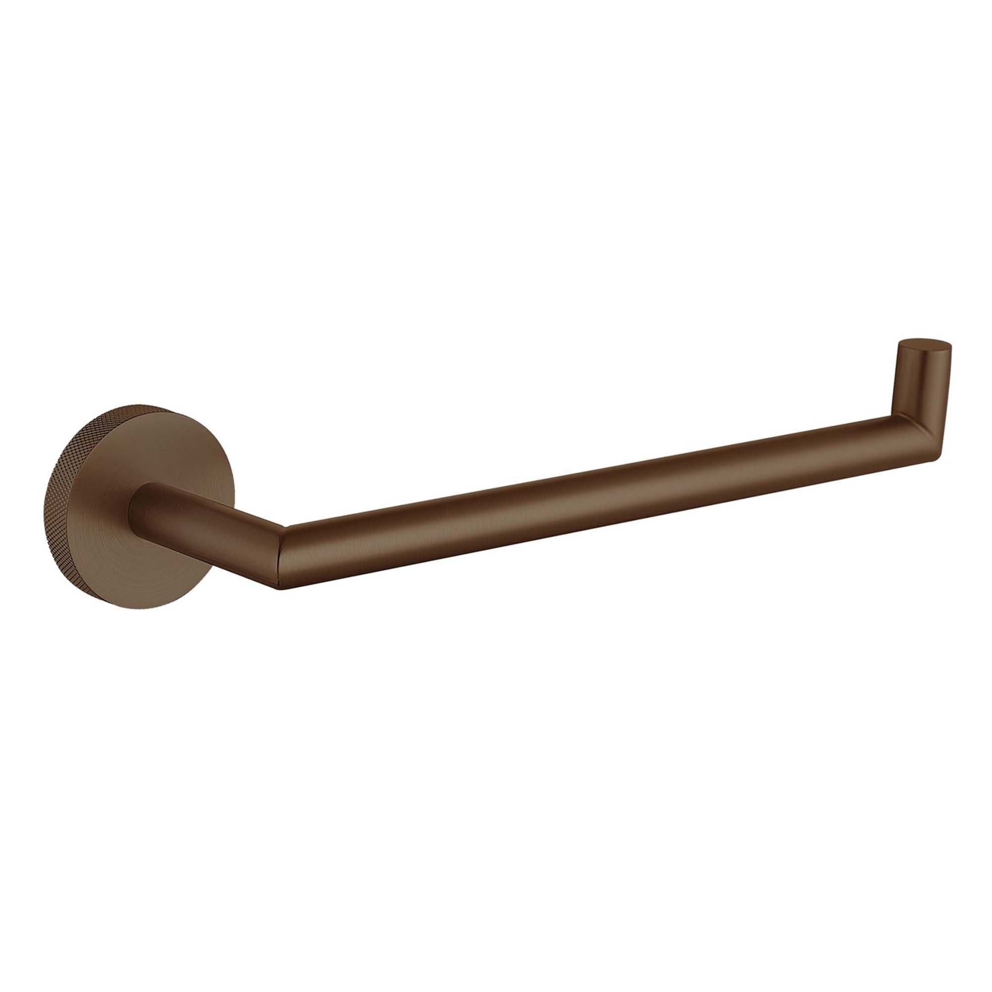 granlusso portofino knurled towel holder brushed bronze