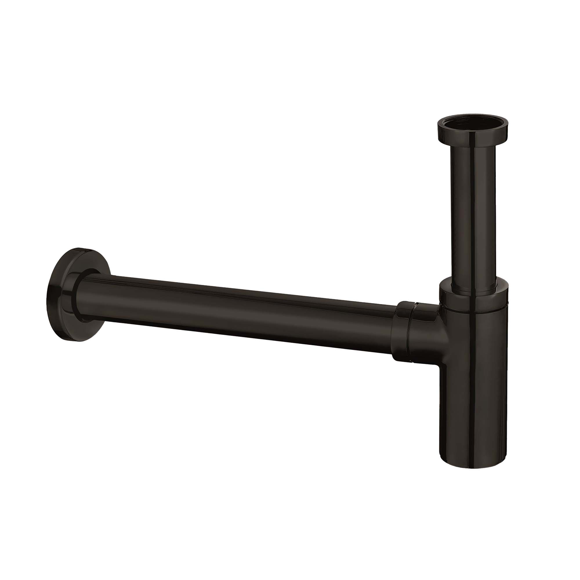 granlusso round basin bottle trap matt black