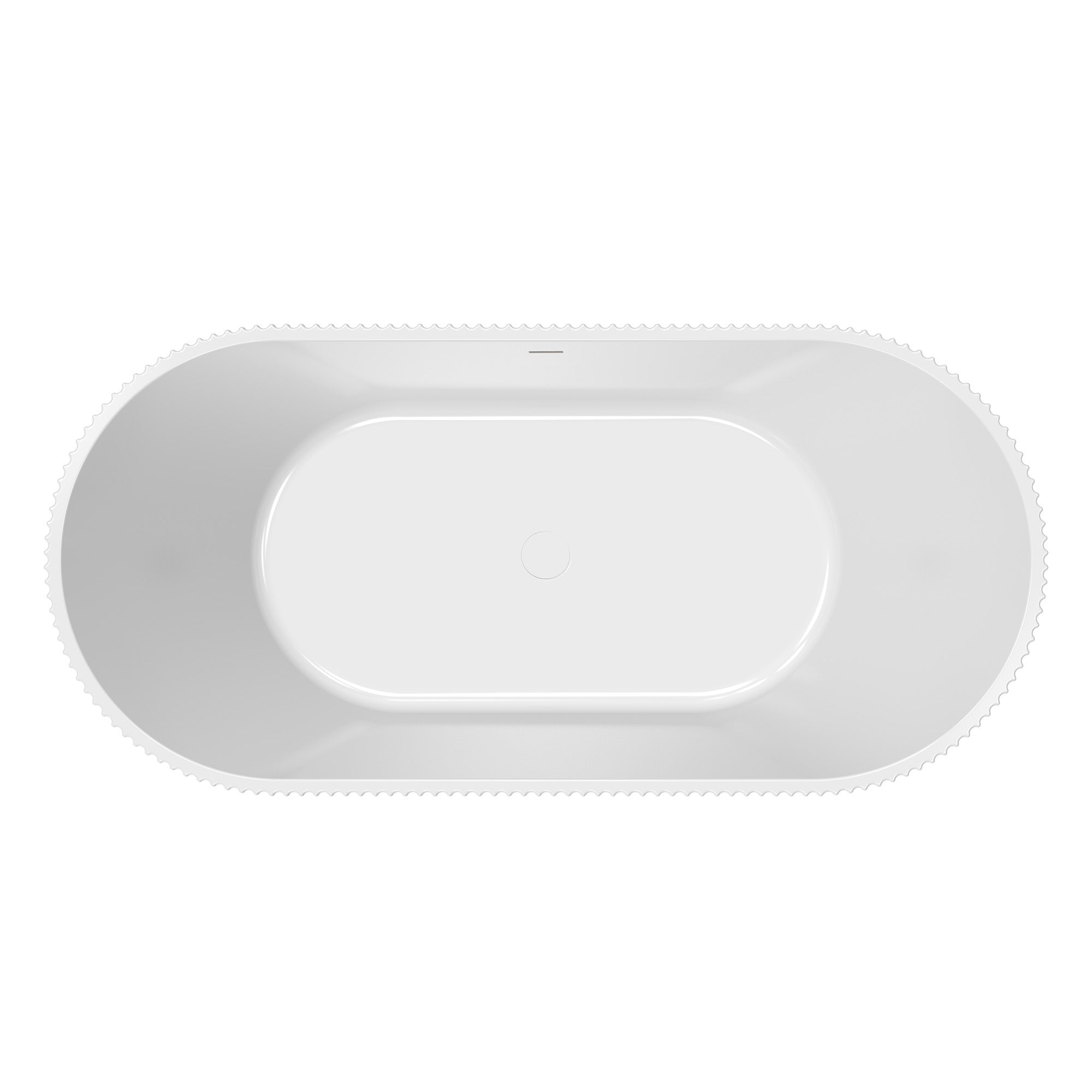 granlusso sant andrea 1700 fluted acrylic freestanding bath