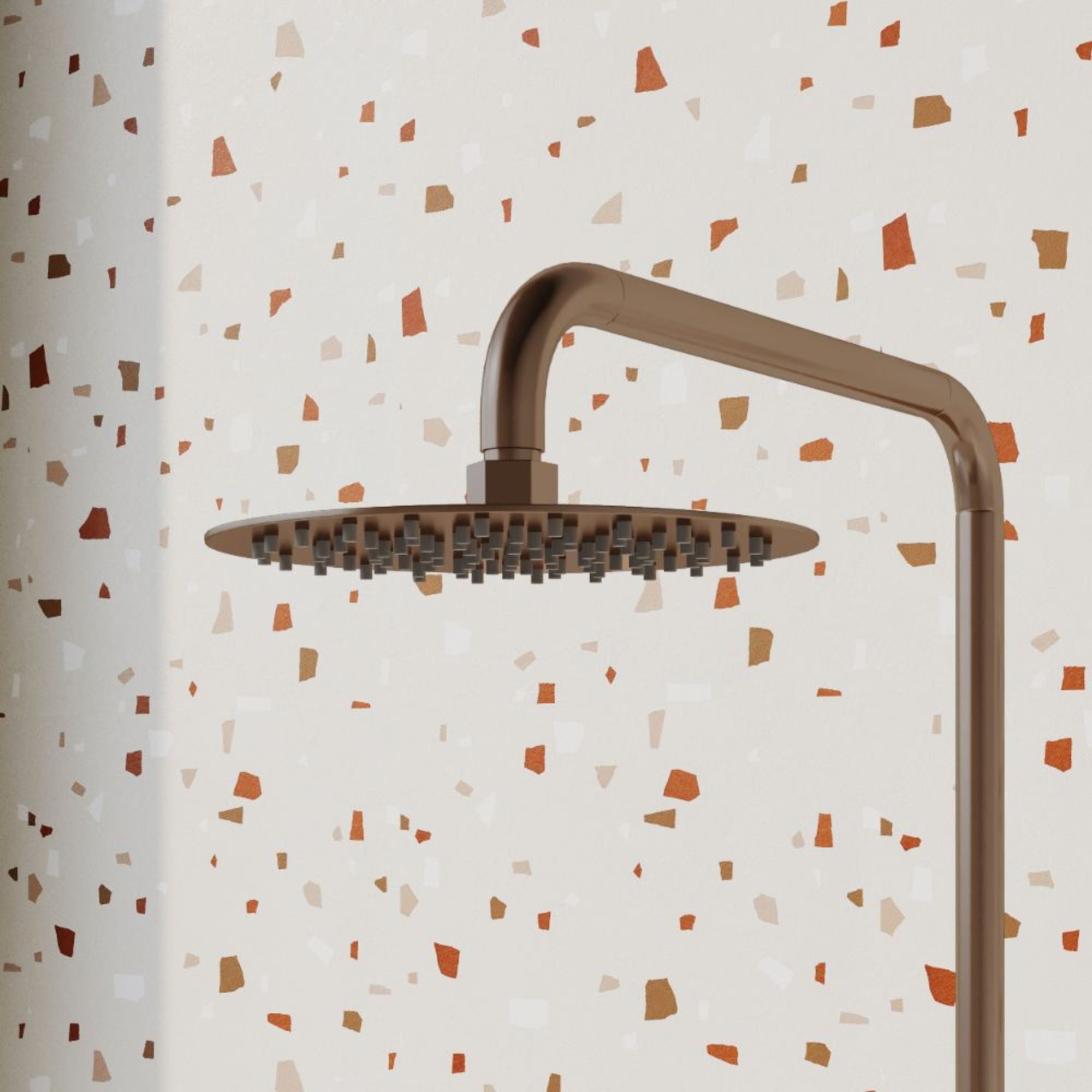 Granlusso Serenity Cool Touch Exposed Rainhead Dual Shower Brushed Bronze Deluxe Bathrooms