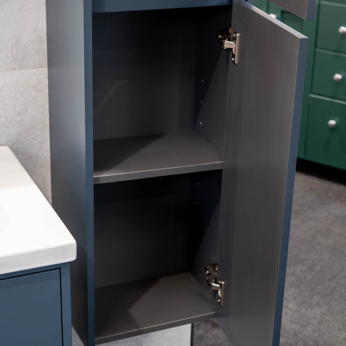 Granlusso Serenity Tallboy Unit Wall Mounted with open door