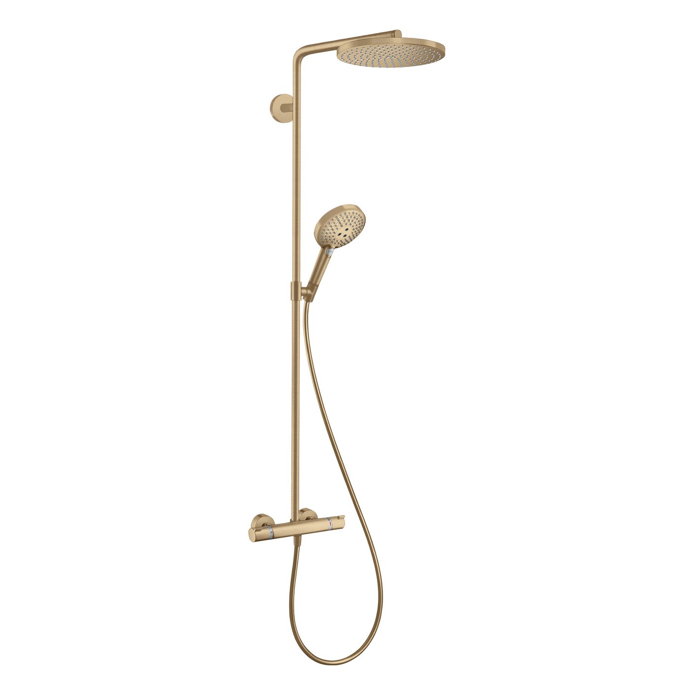 Hansgrohe Raindance Select 1-Jet Shower with 240mm Head - in brushed bronze finish, Supplied by Deluxe Bathrooms.