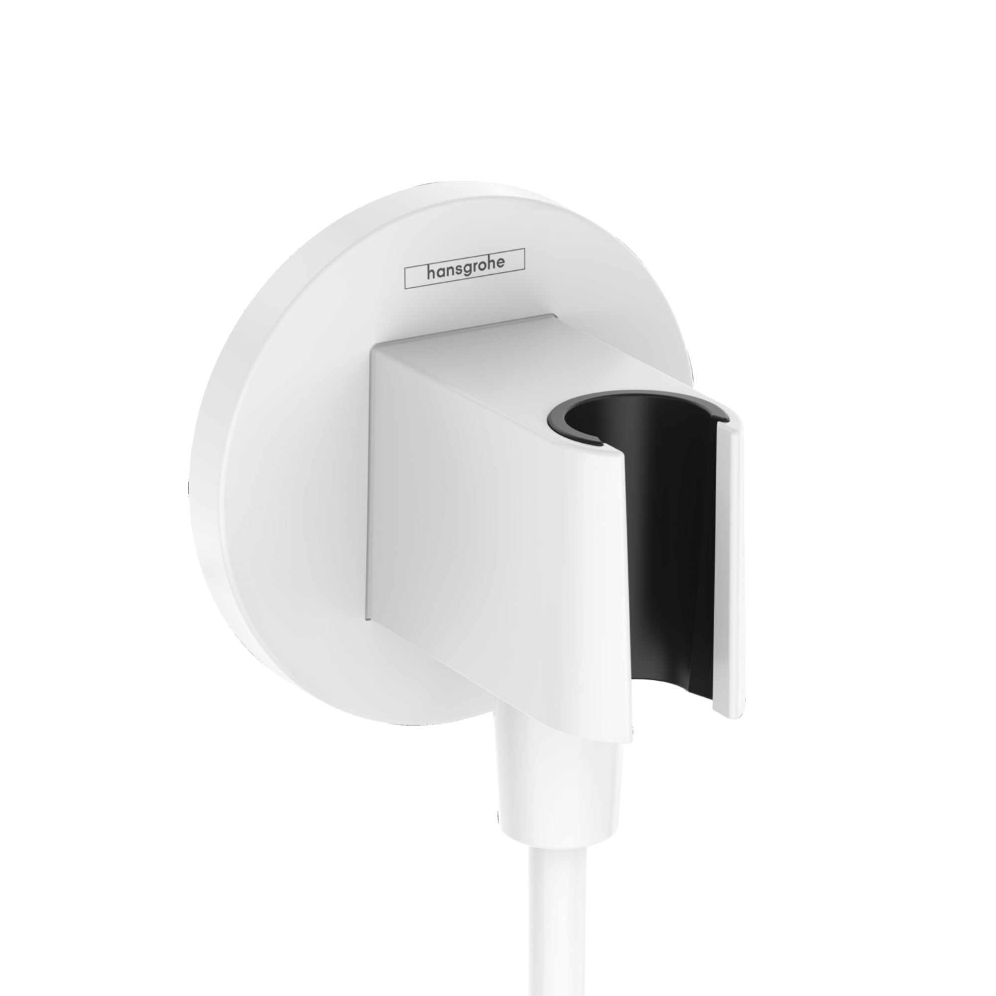 Hansgrohe FixFit S Wall Outlet With Shower Holder Matt White