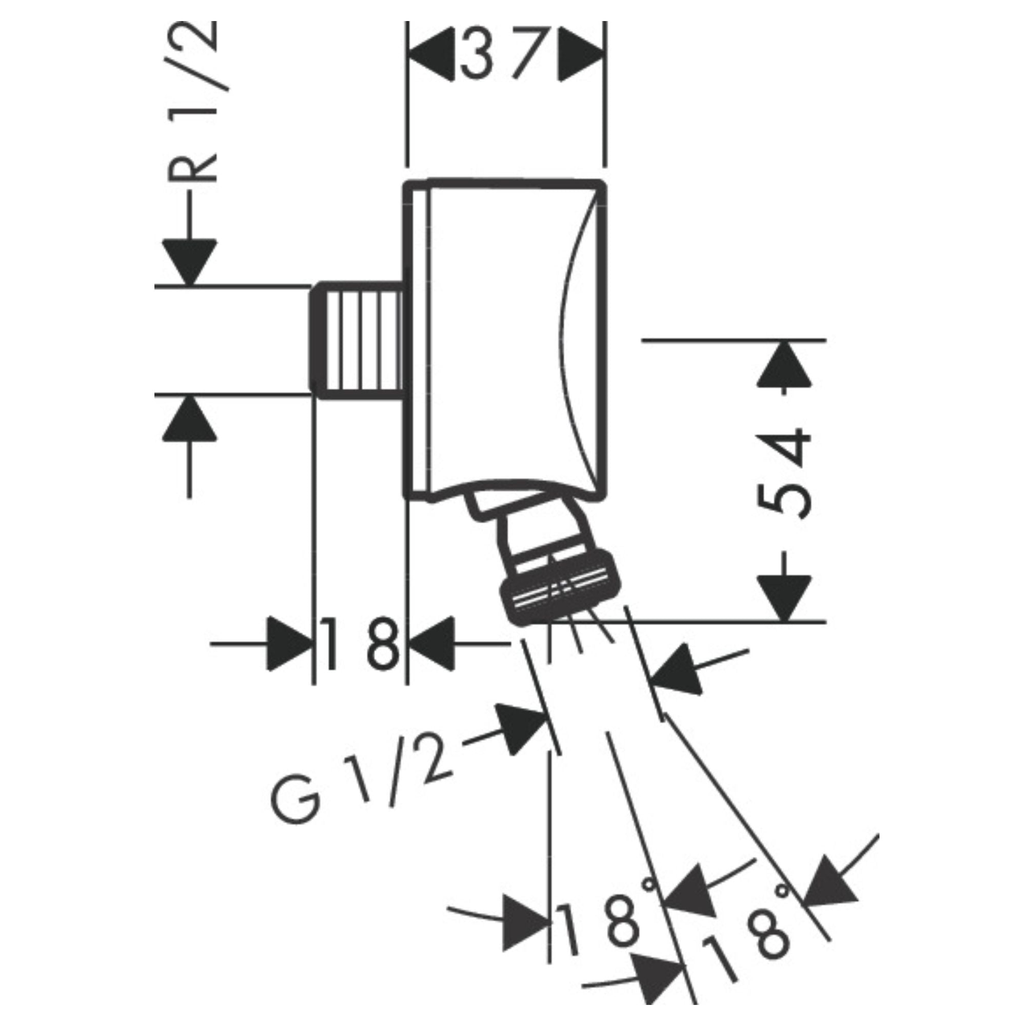Hansgrohe Fix & Fit Technical Drawing