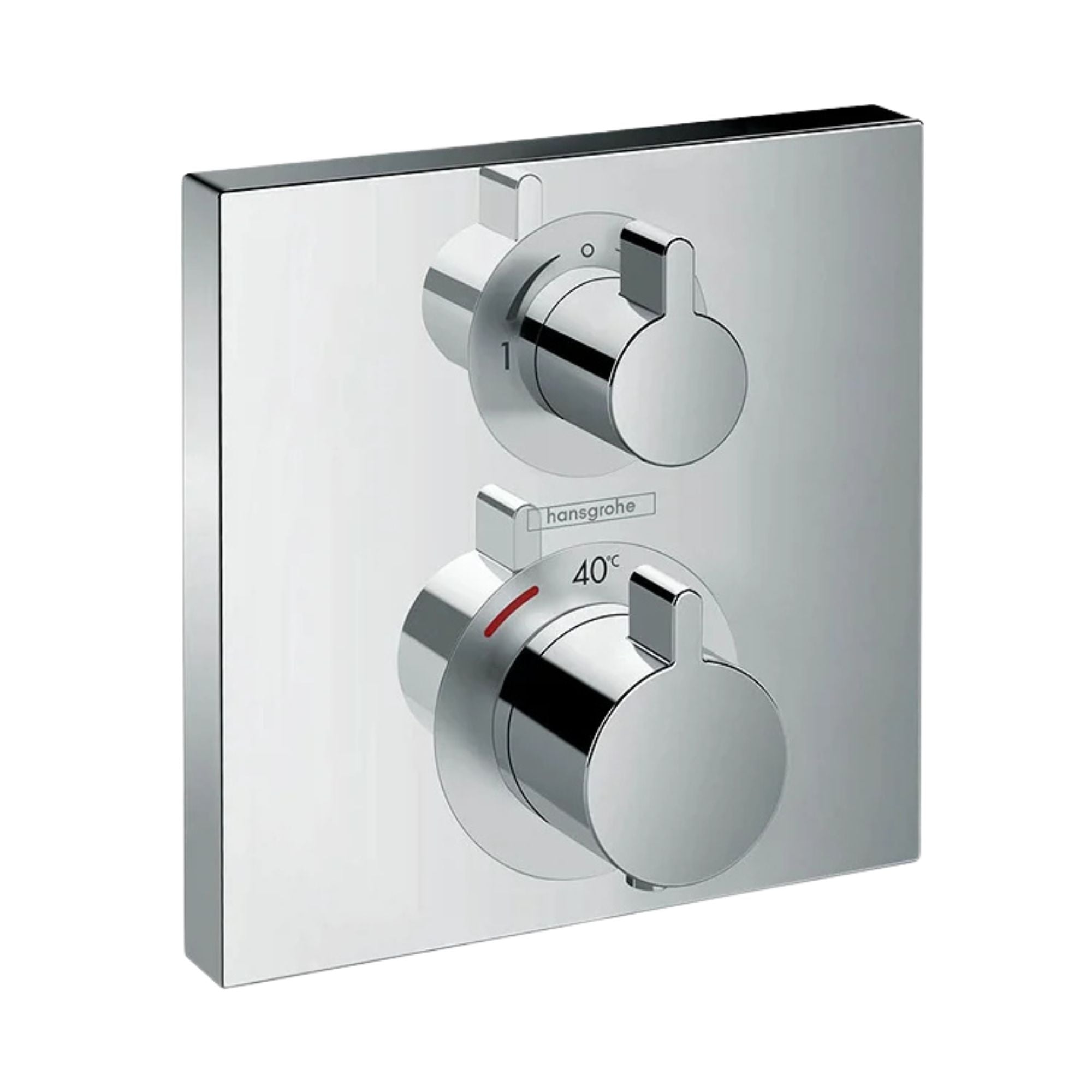 Hansgrohe Square 2 Outlet Thermo Valve, Rainfinity 360 Shower Head & Slide Rail Kit - Chrome