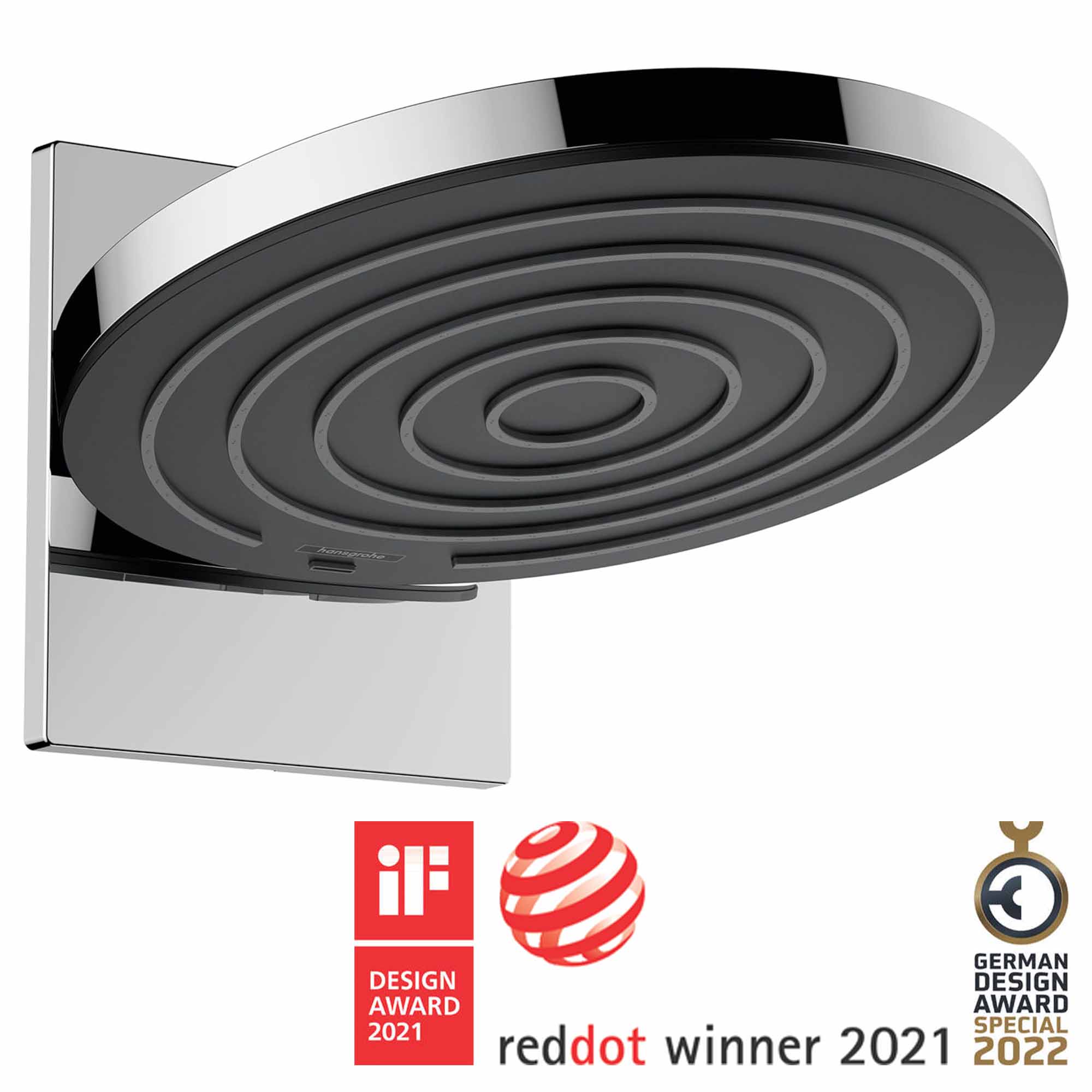 hansgrohe pulsify s overhead shower 260 2jet with wall connector chrome