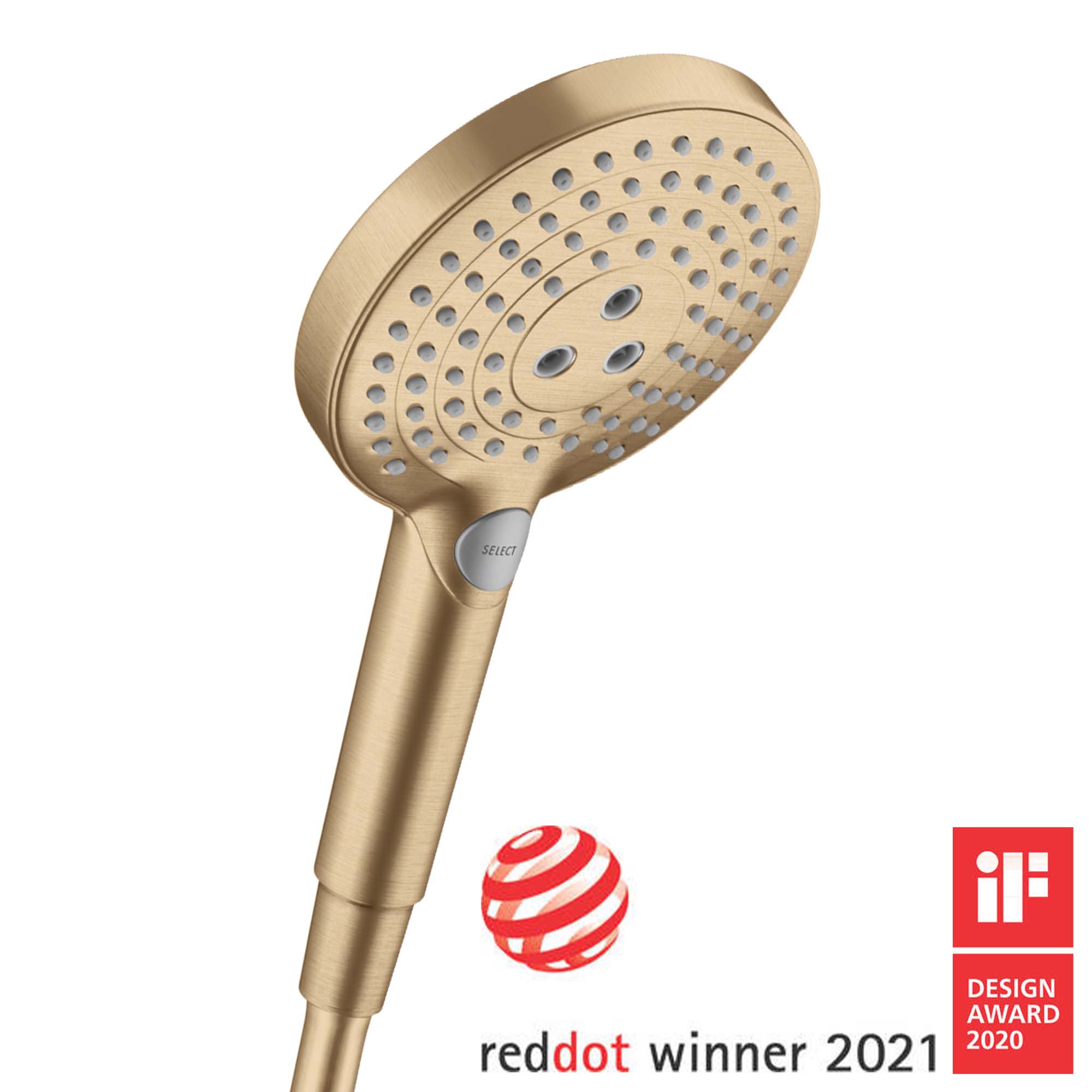 hansgrohe raindance select s hand shower 120 3 jet brushed bronze