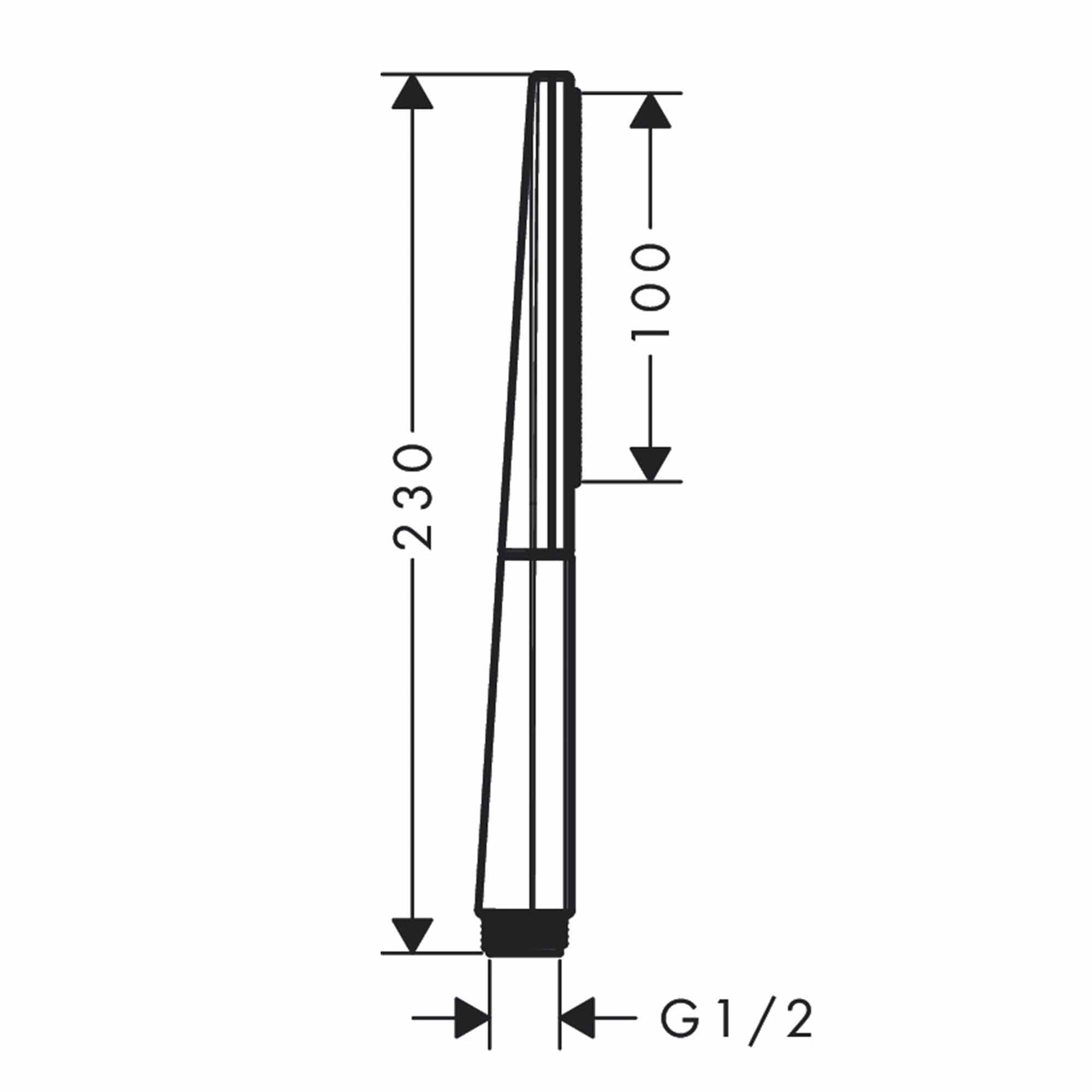 hansgrohe rainfinity 100 baton hand shower 100 1 jet dimensions