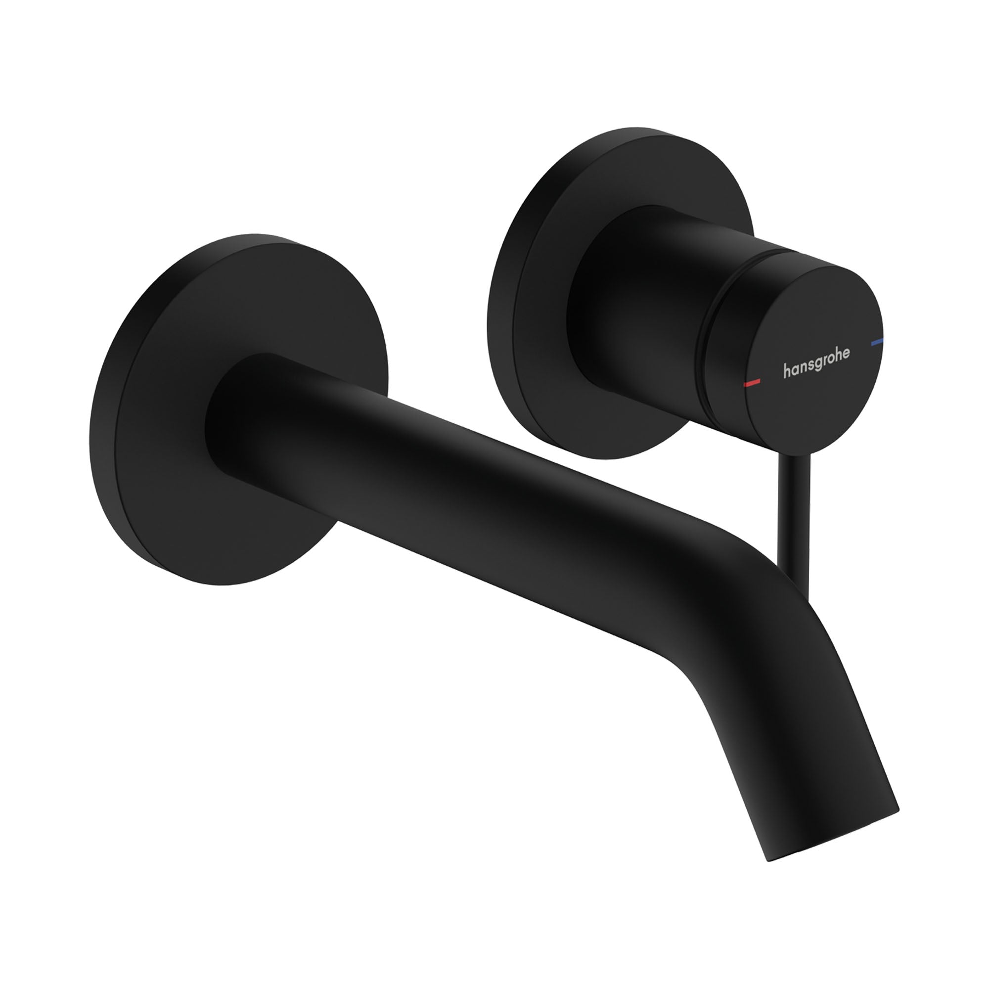 hansgrohe tecturis s wall mounted single lever basin mixer tap with waste matt black