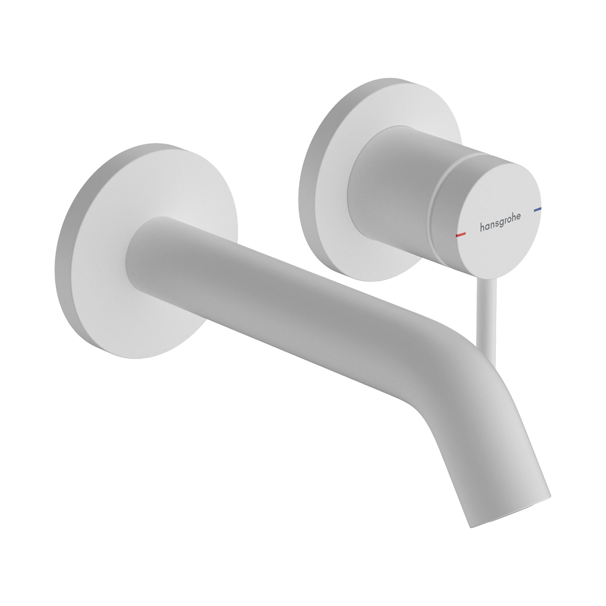 hansgrohe tecturis s wall mounted single lever basin mixer tap with waste matt white