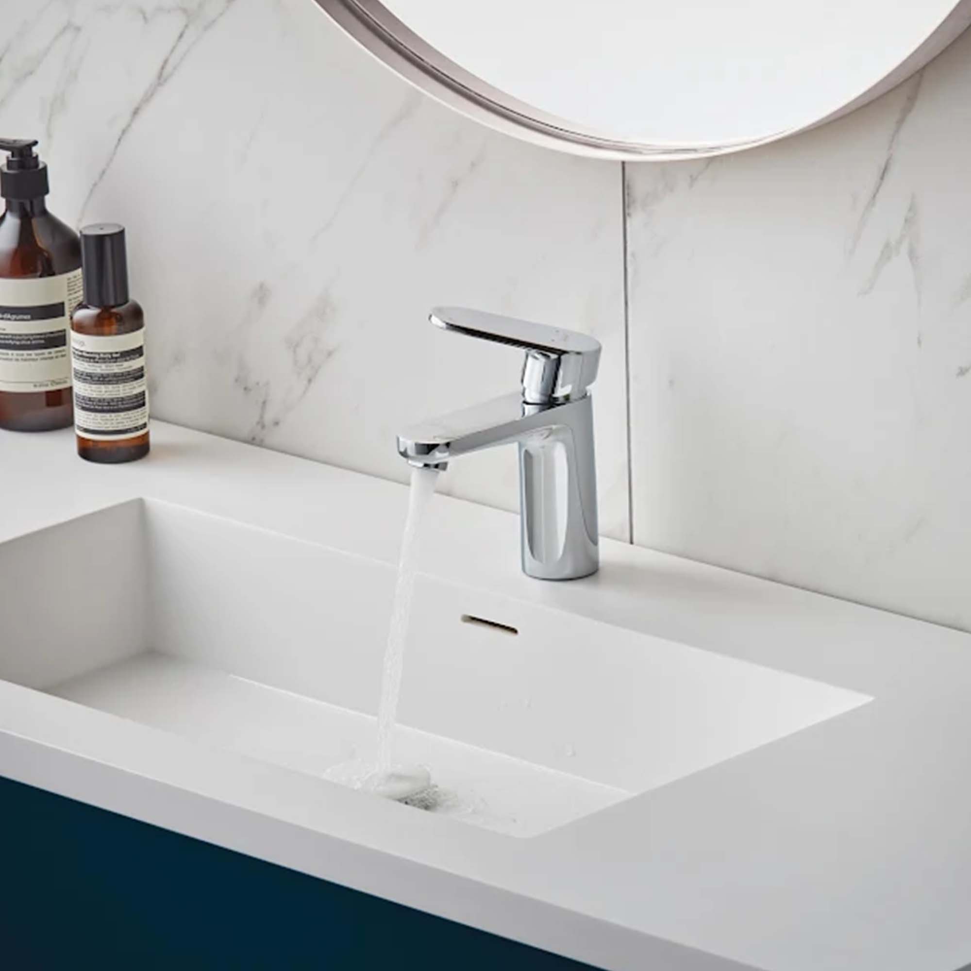 hansgrohe vernis blend 100 basin mixer with pop up waste chrome