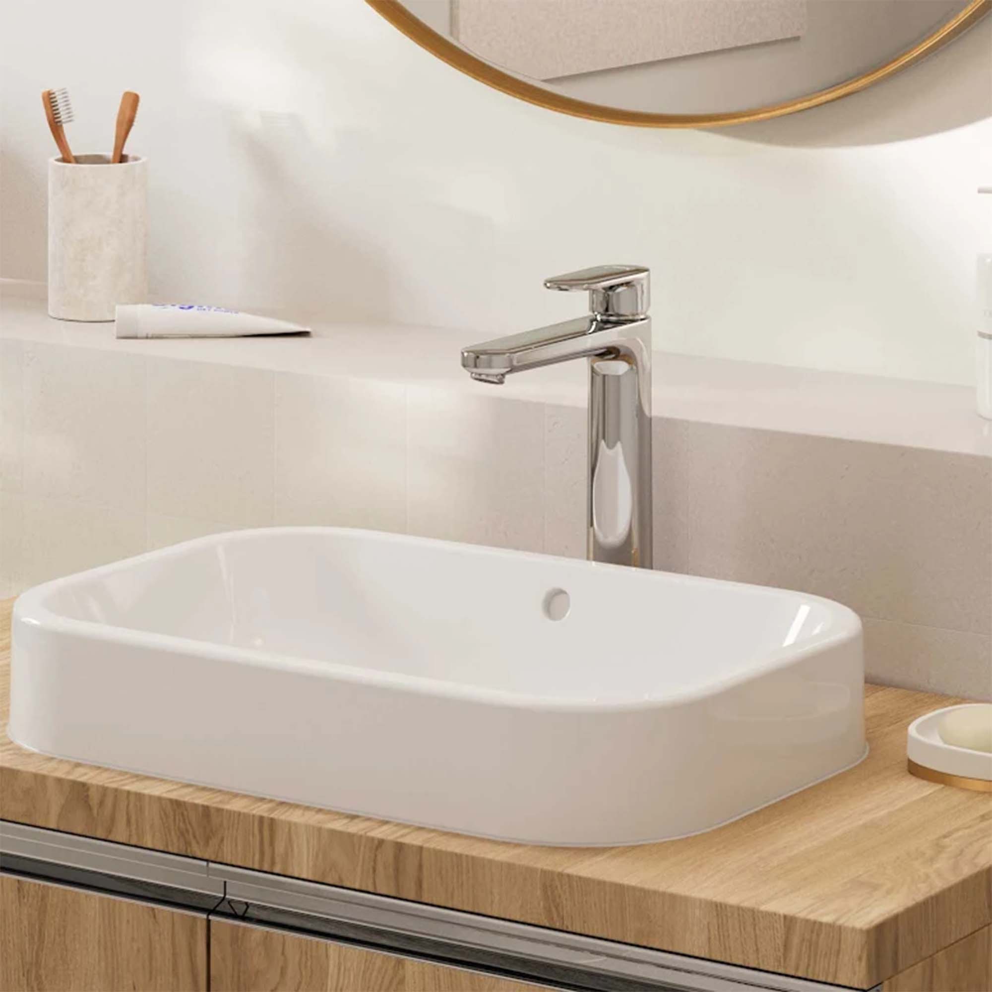 hansgrohe vernis blend 190 tall basin mixer with pop up waste chrome