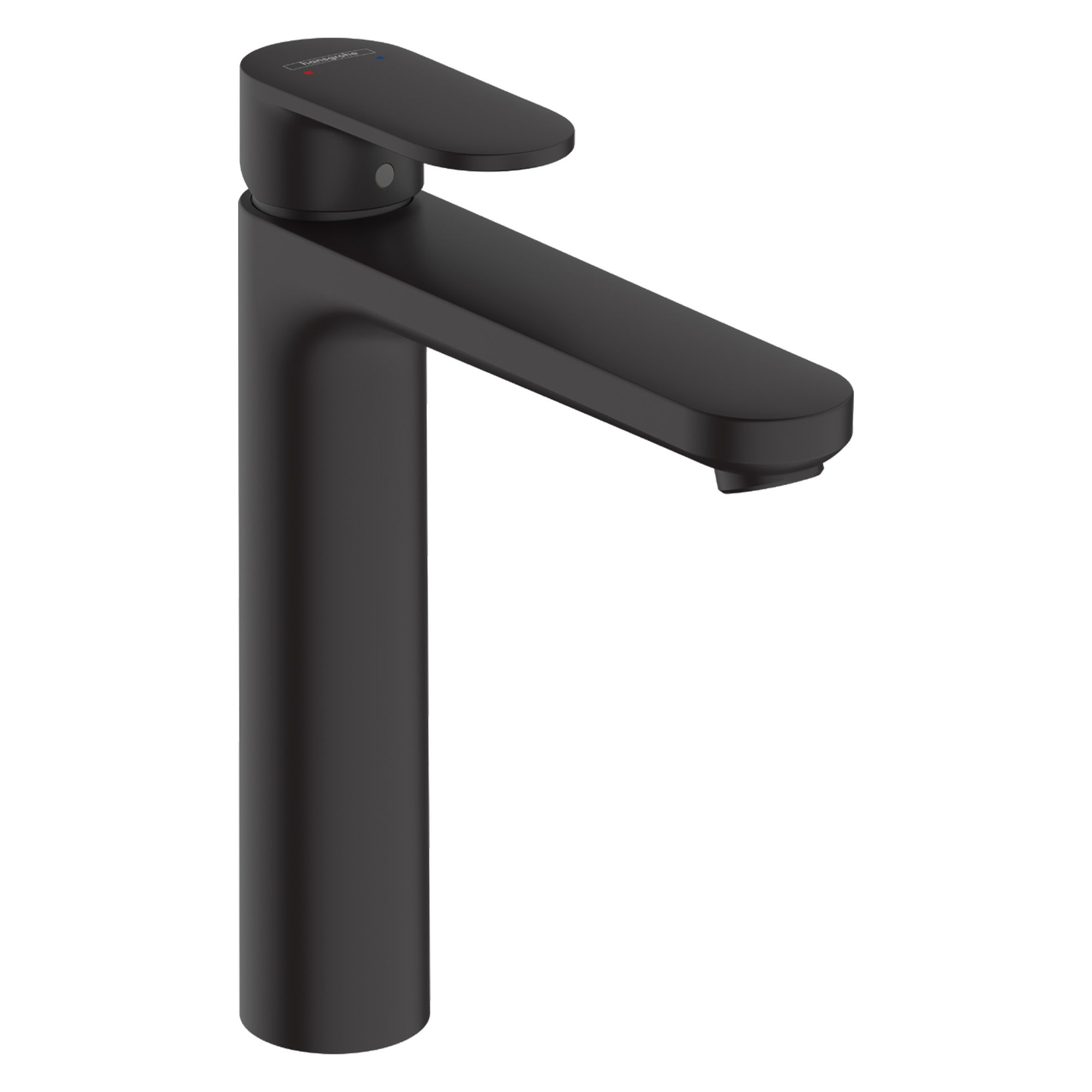 hansgrohe vernis blend 190 tall basin mixer with pop up waste matt black