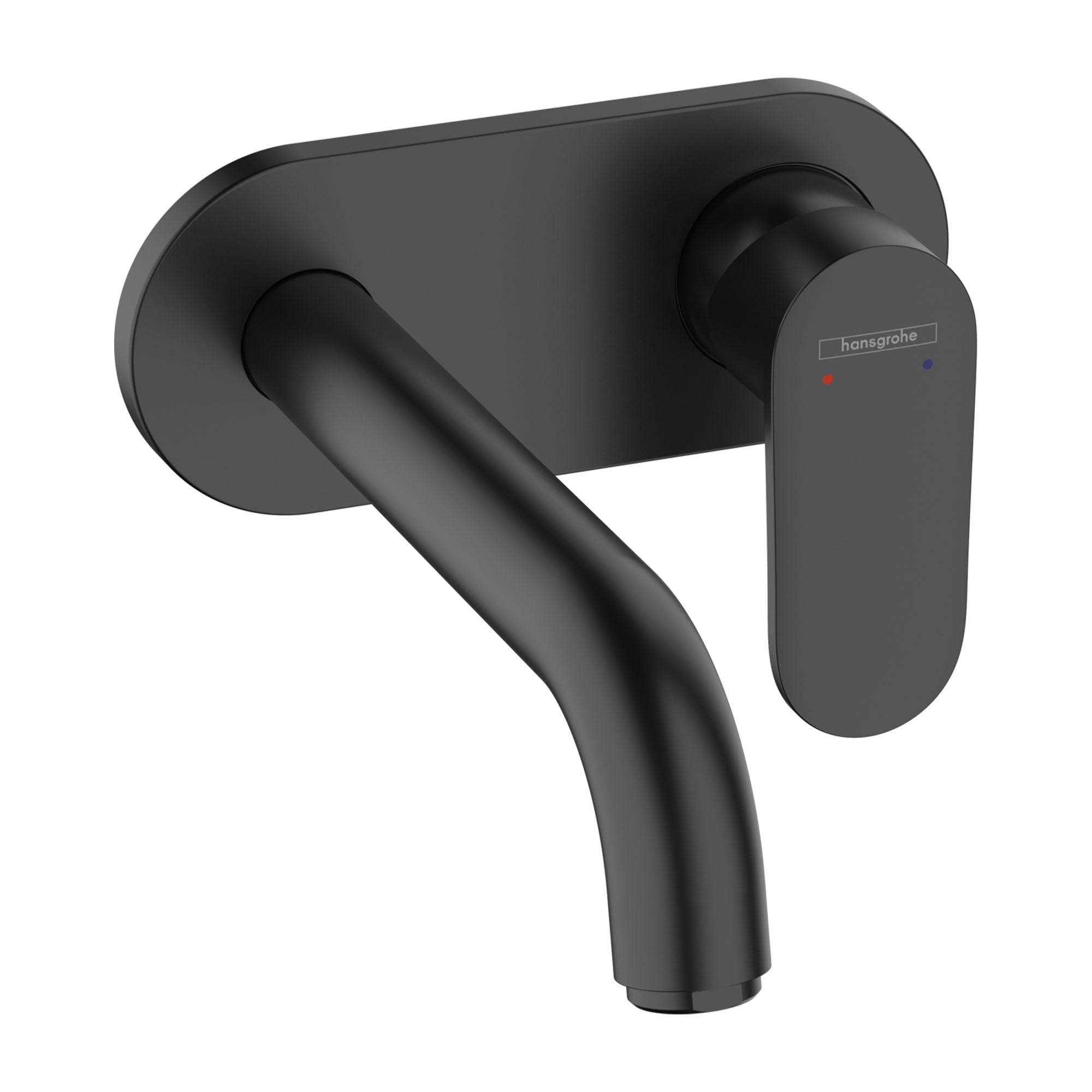 hansgrohe vernis blend 2 hole wall mounted basin mixer matt black