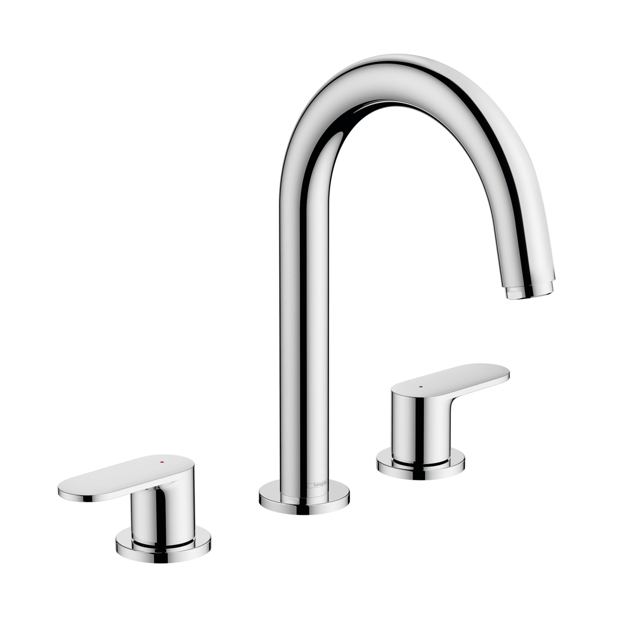 hansgrohe vernis blend 3 hole deck mounted basin mixer with pop up waste chrome