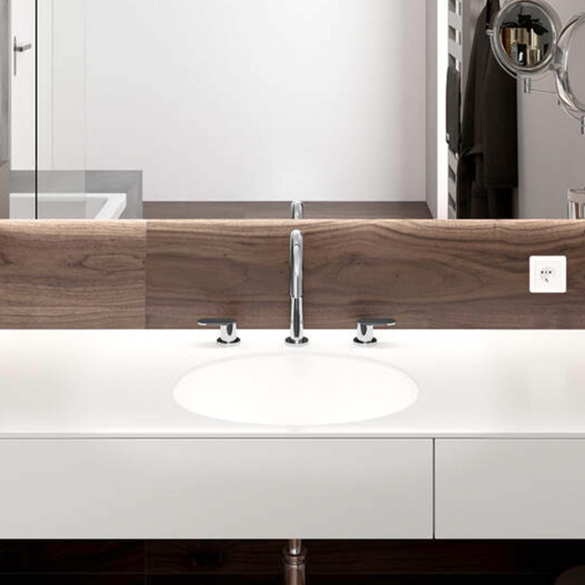 hansgrohe vernis blend 3 hole deck mounted basin mixer with pop up waste chrome