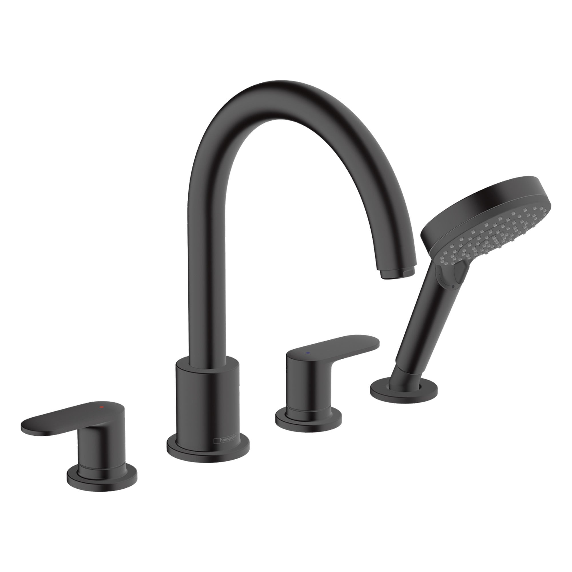 hansgrohe vernis blend 4 hole bath shower mixer matt black