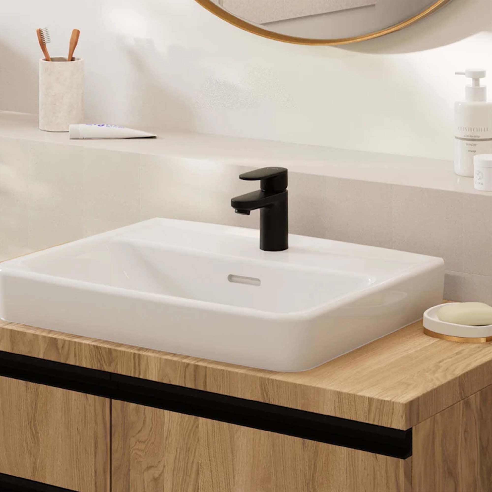 hansgrohe vernis blend 70 basin mixer with pop up waste matt black