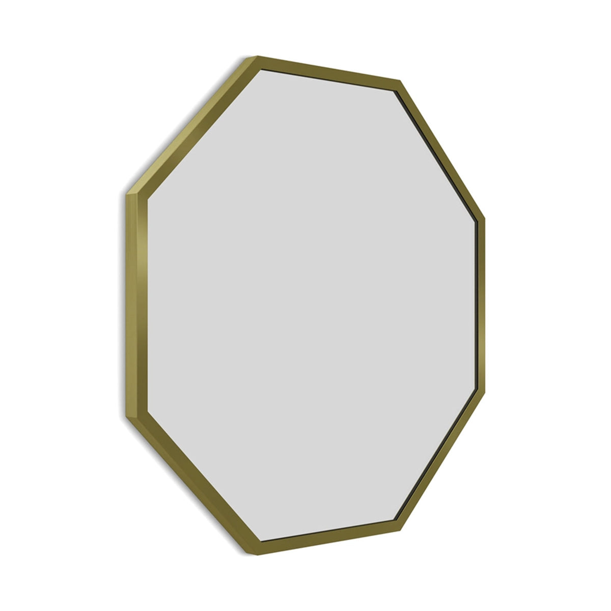 harbour octagon mirror brushed brass 60x60cm