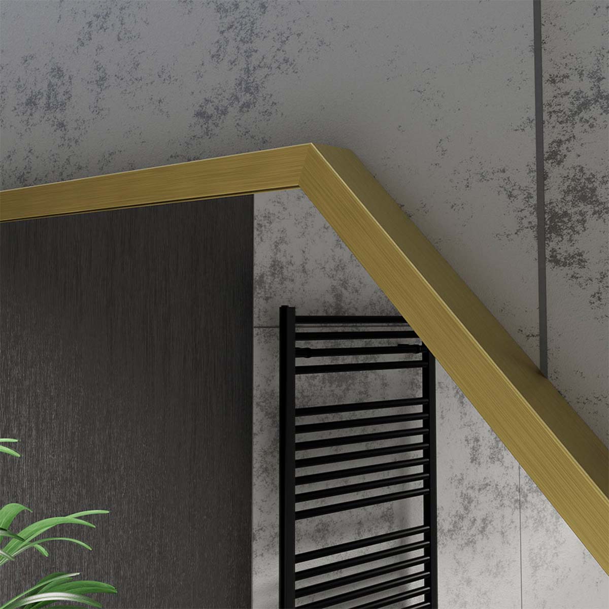 harbour octagon mirror brushed brass 60x60cm