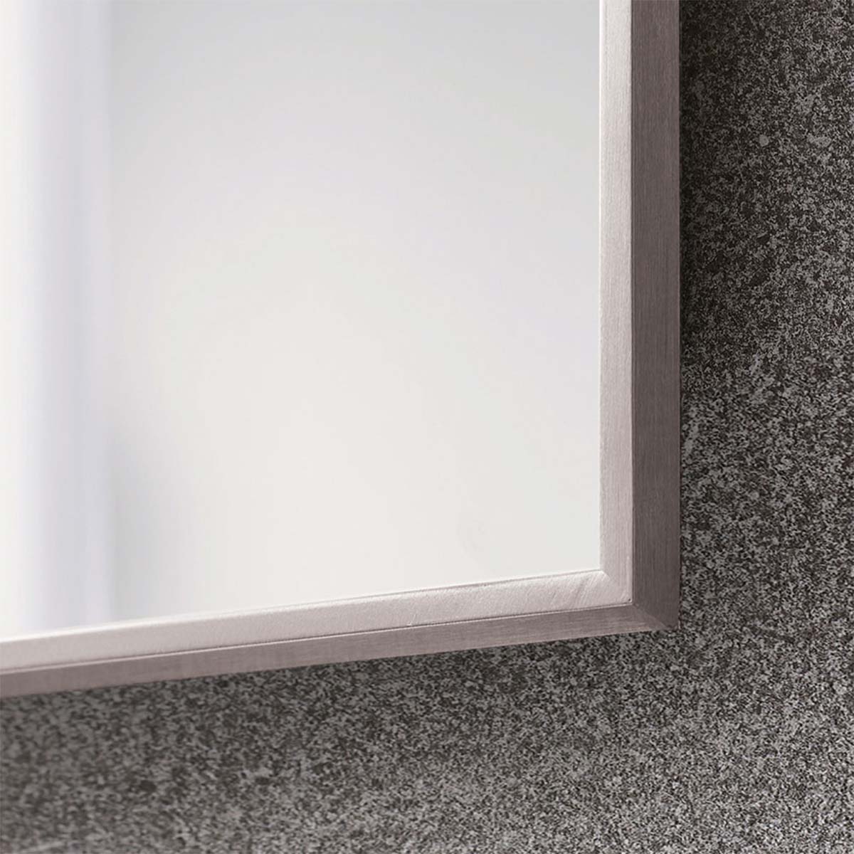 harbour rectangular mirror brushed stainless steel frame 50x80cm