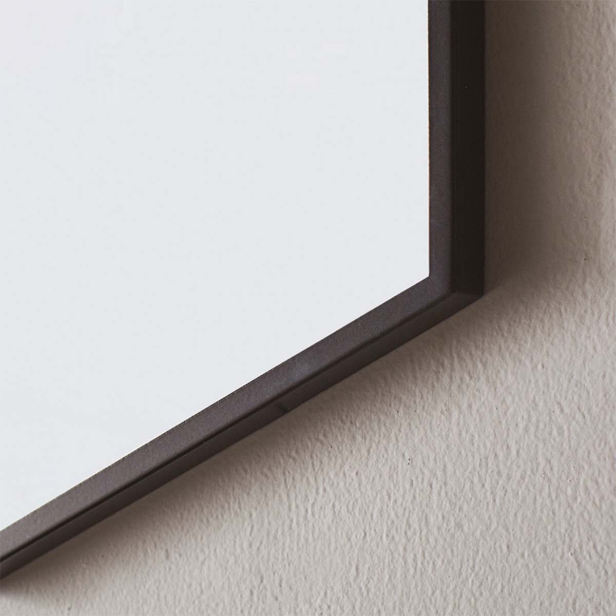 harbour rectangular mirror matt black frame 40x70cm