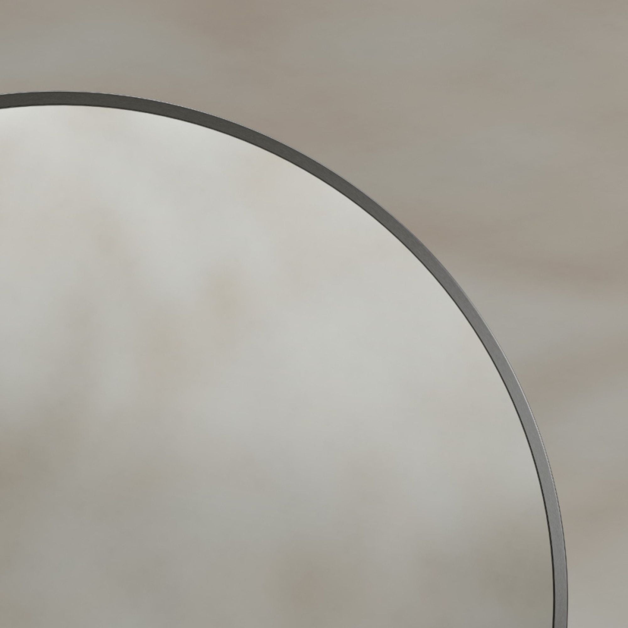 Harbour Round Bathroom Mirror Gunmetal