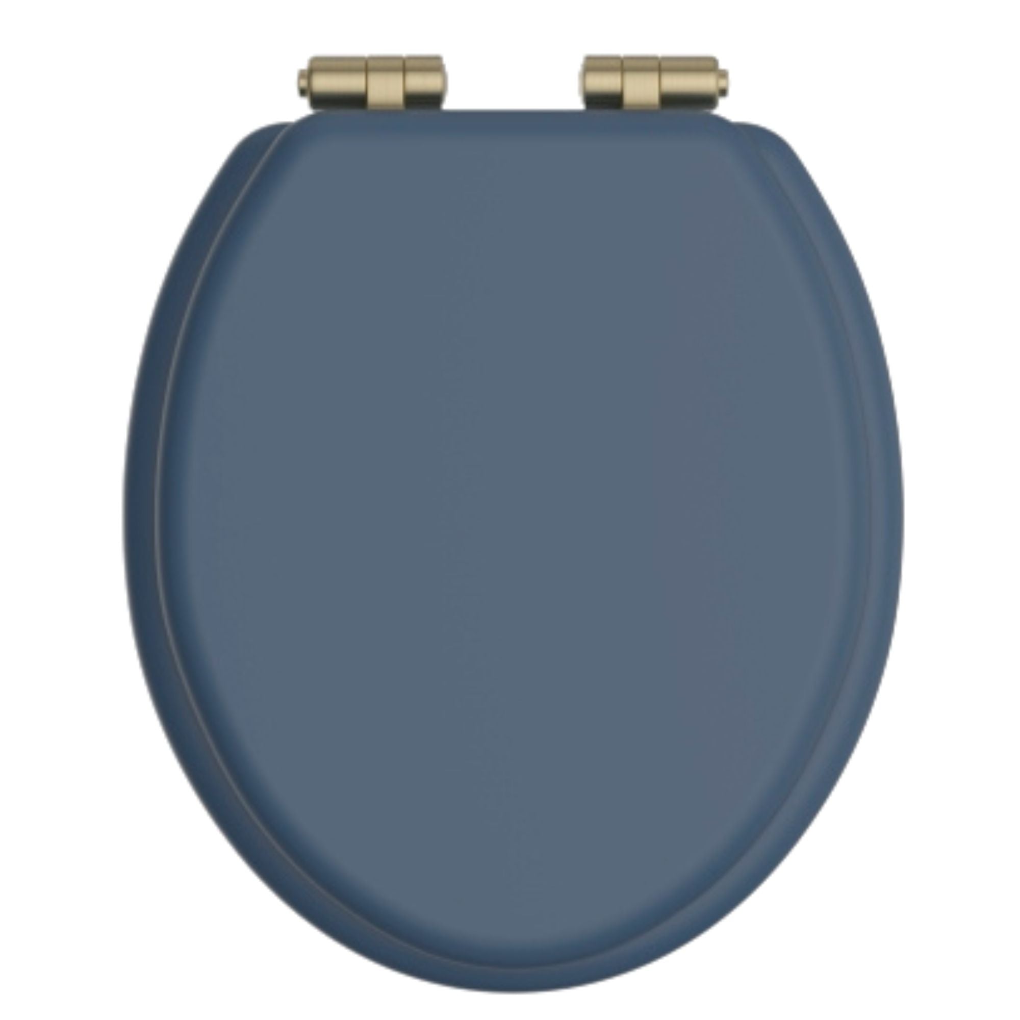 Heritage Traditional Toilet Seat With Soft Close Hinges Maritime Blue
