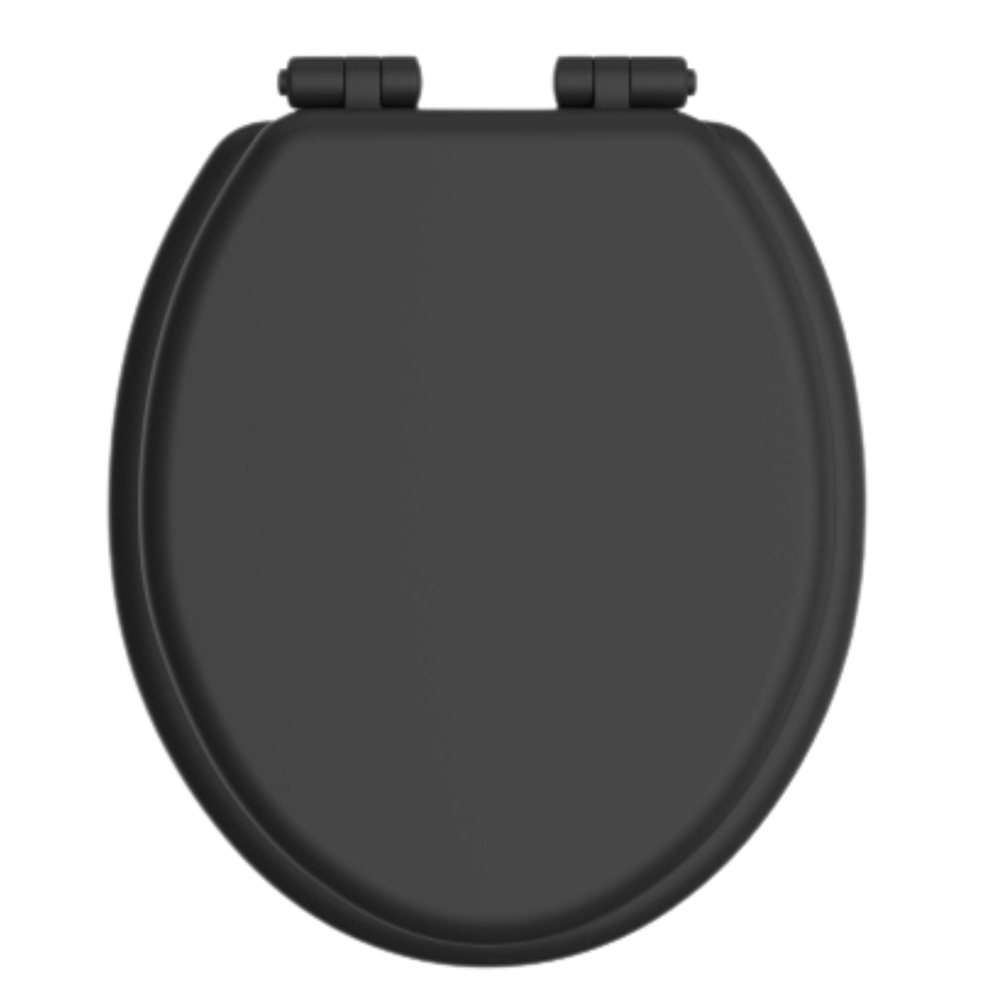 Heritage Traditional Toilet Seat With Soft Close Hinges Matt Black