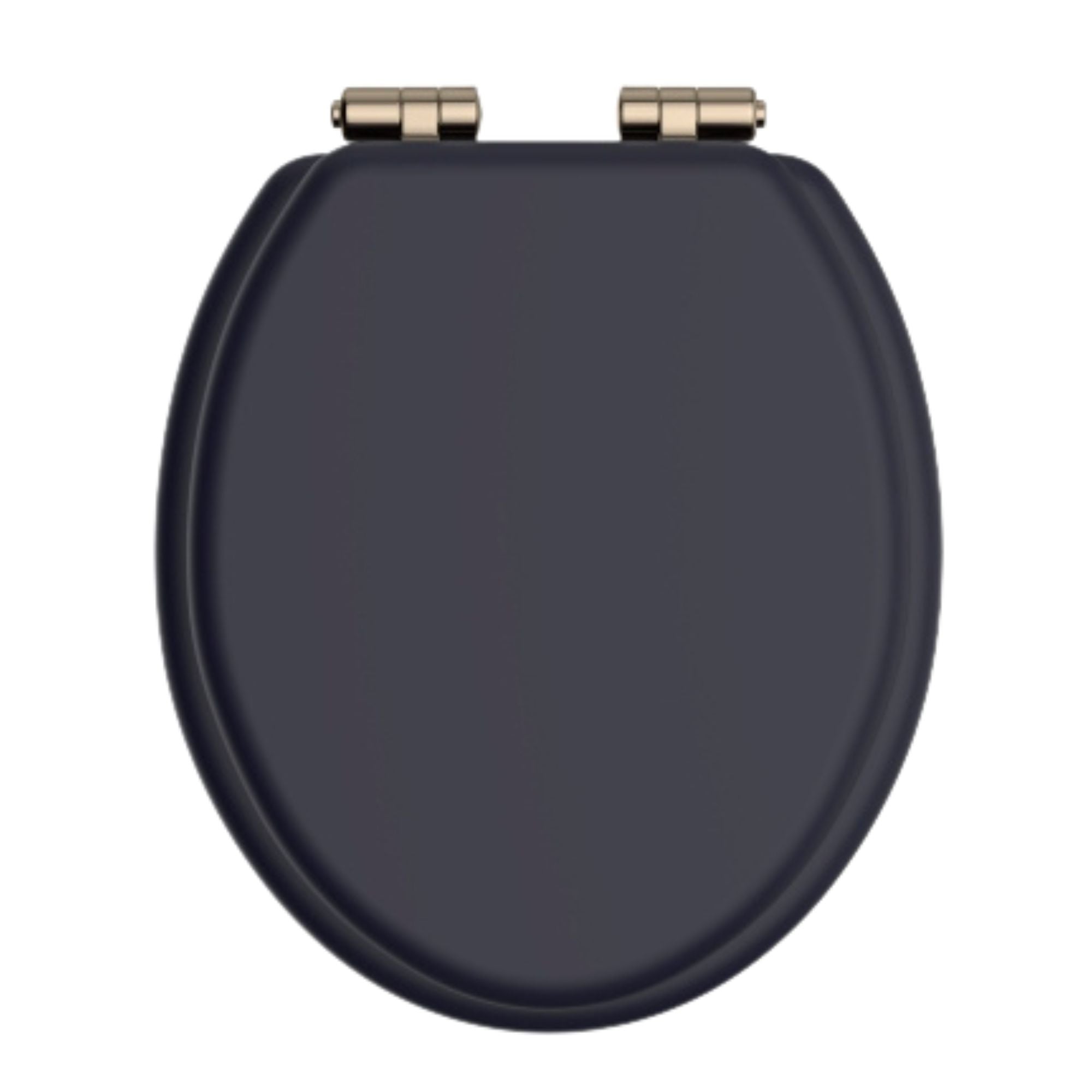 Heritage Traditional Toilet Seat With Soft Close Hinges Midnight Blue