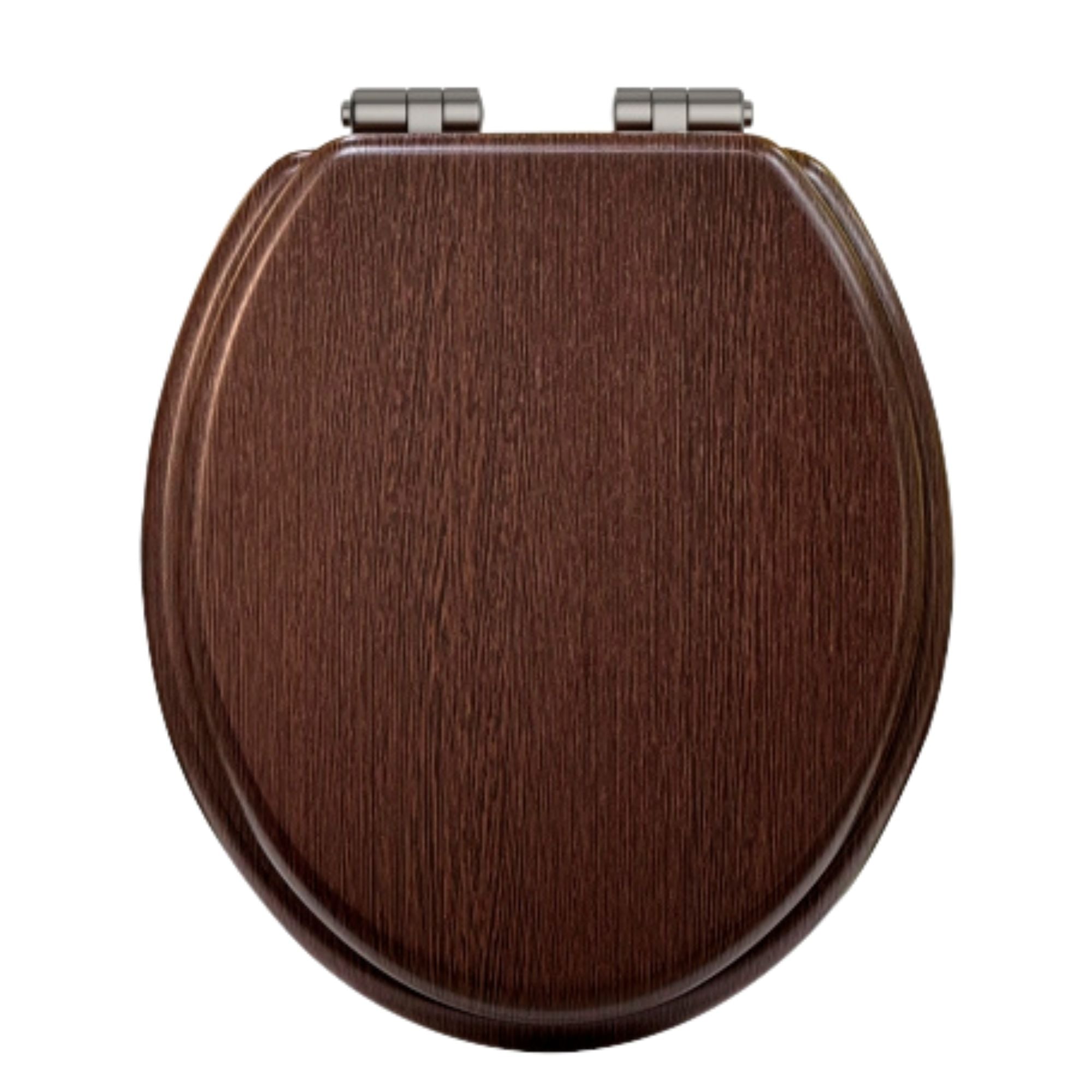 Heritage Traditional Toilet Seat With Soft Close Hinges Walnut