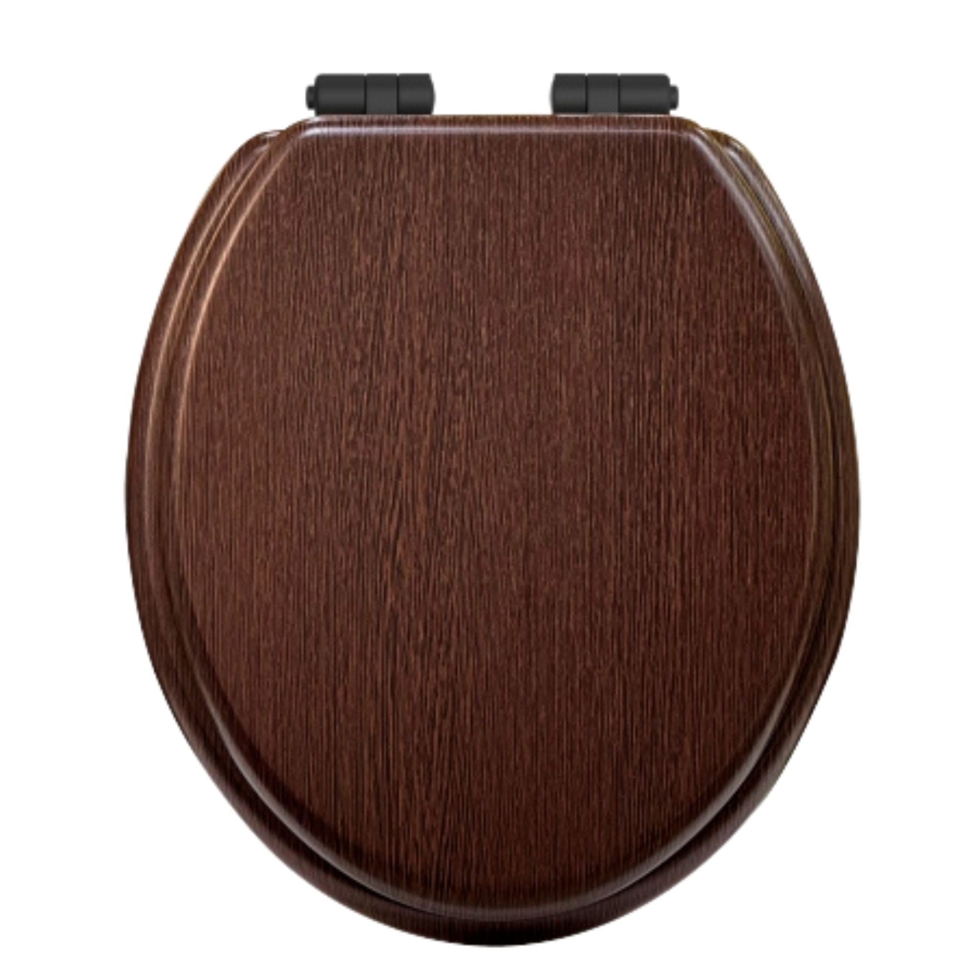 Heritage Traditional Toilet Seat With Soft Close Hinges Walnut