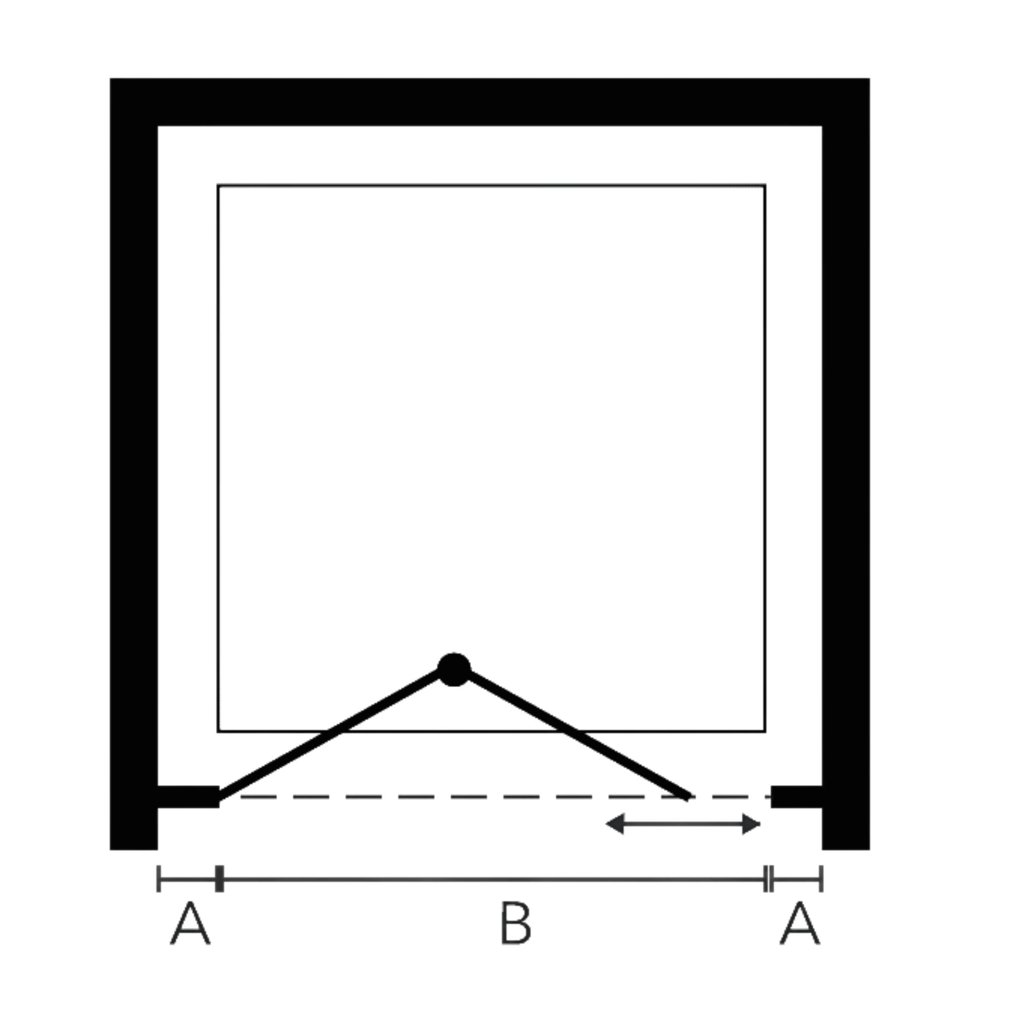 Image i3-framed-bifold-shower-door-optional-side-panel-diagram