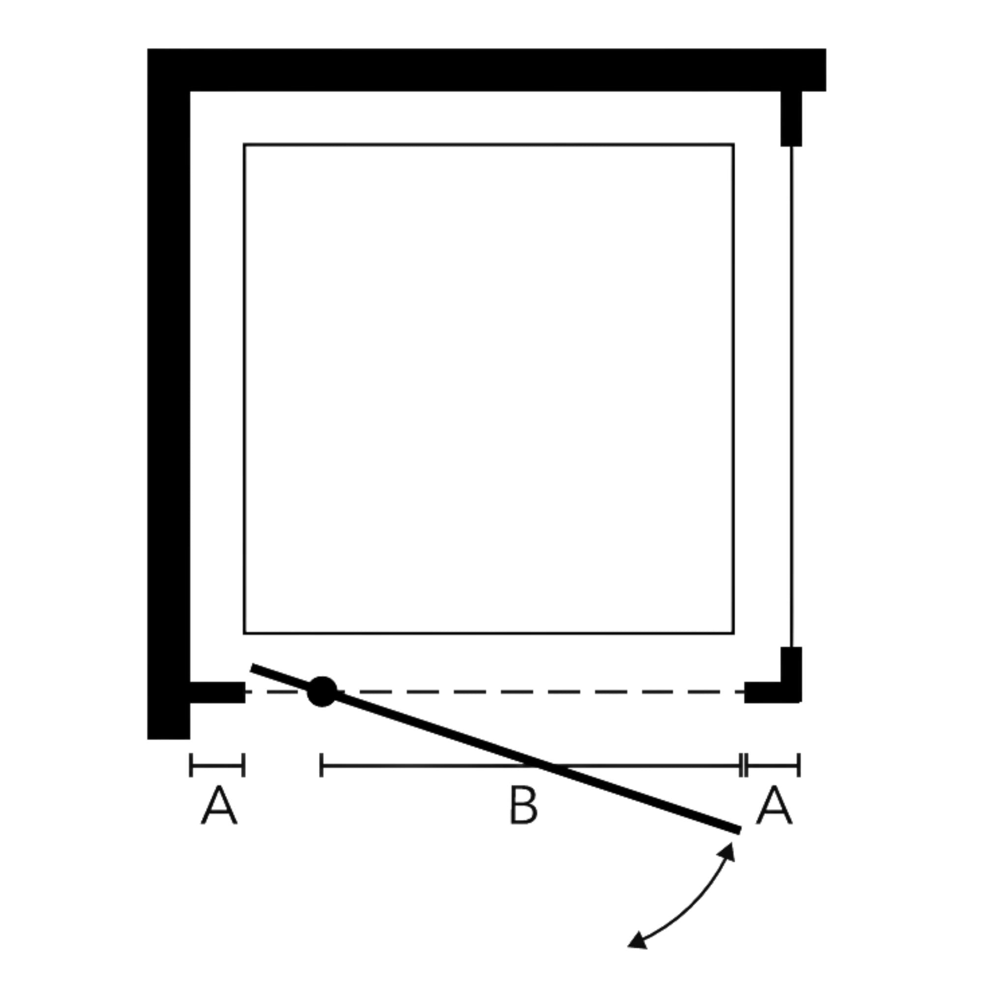Image i3 Pivot Shower Door Diagram