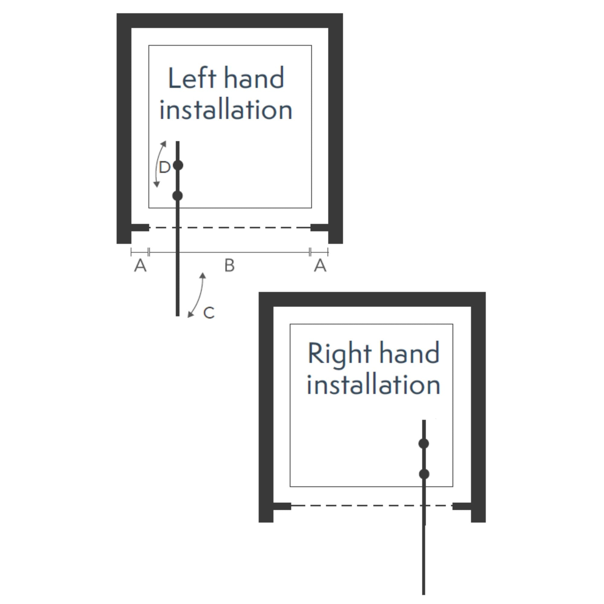 Image i9 Pivot Inswing Shower Door Installation