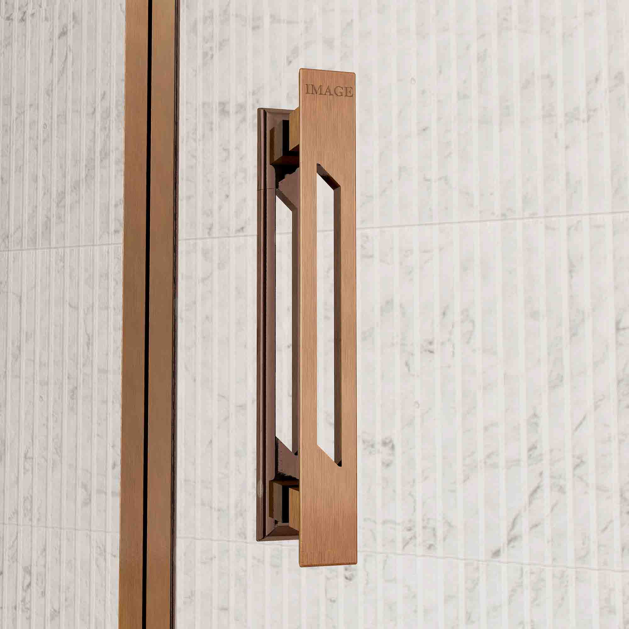 image i9 shower door handle brushed bronze