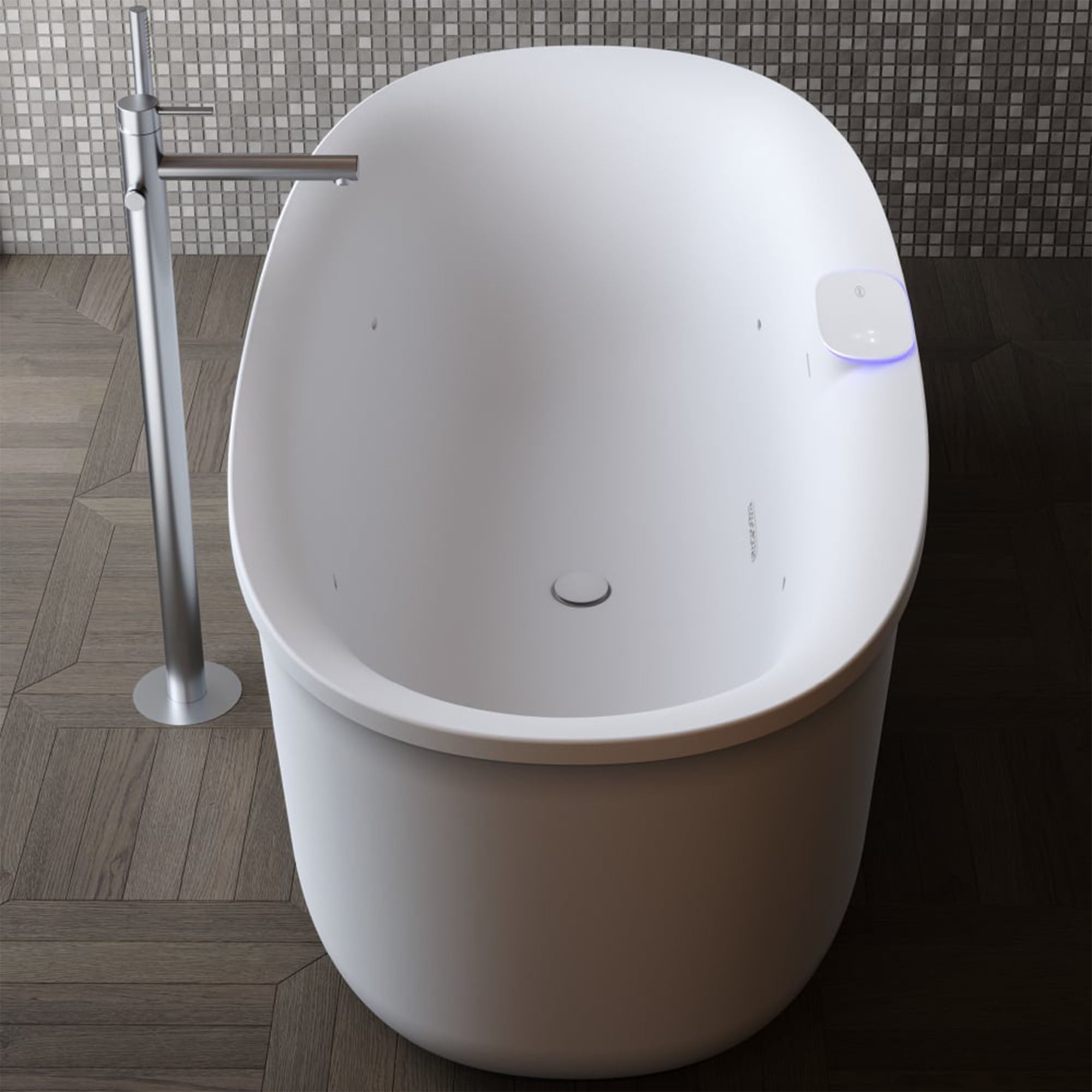 jacuzzi arga 1750 freestanding whirlpool bath gloss white